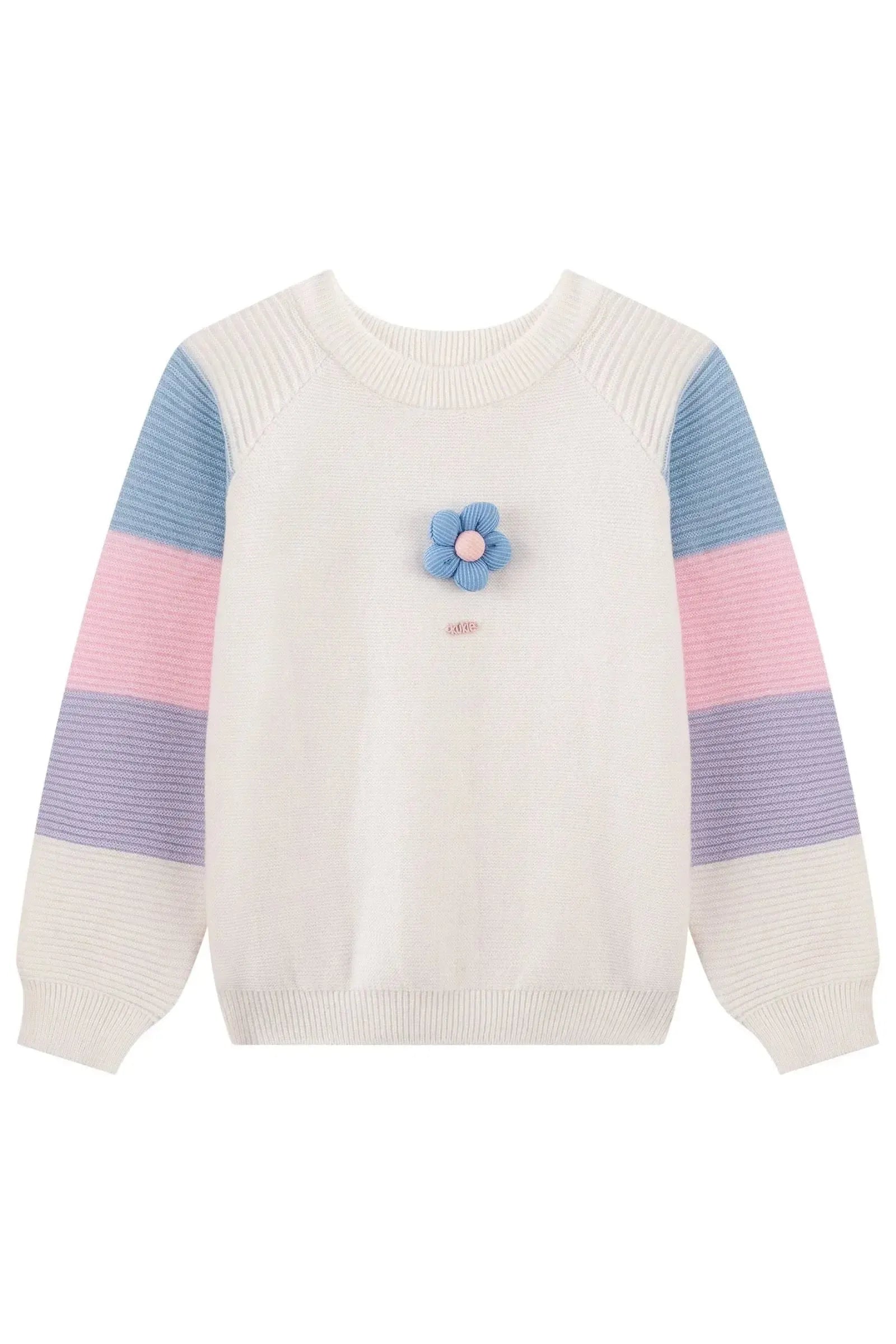 Blusão em Tricot de Viscose e Poliamida 87812 Kukiê Infantil Menina