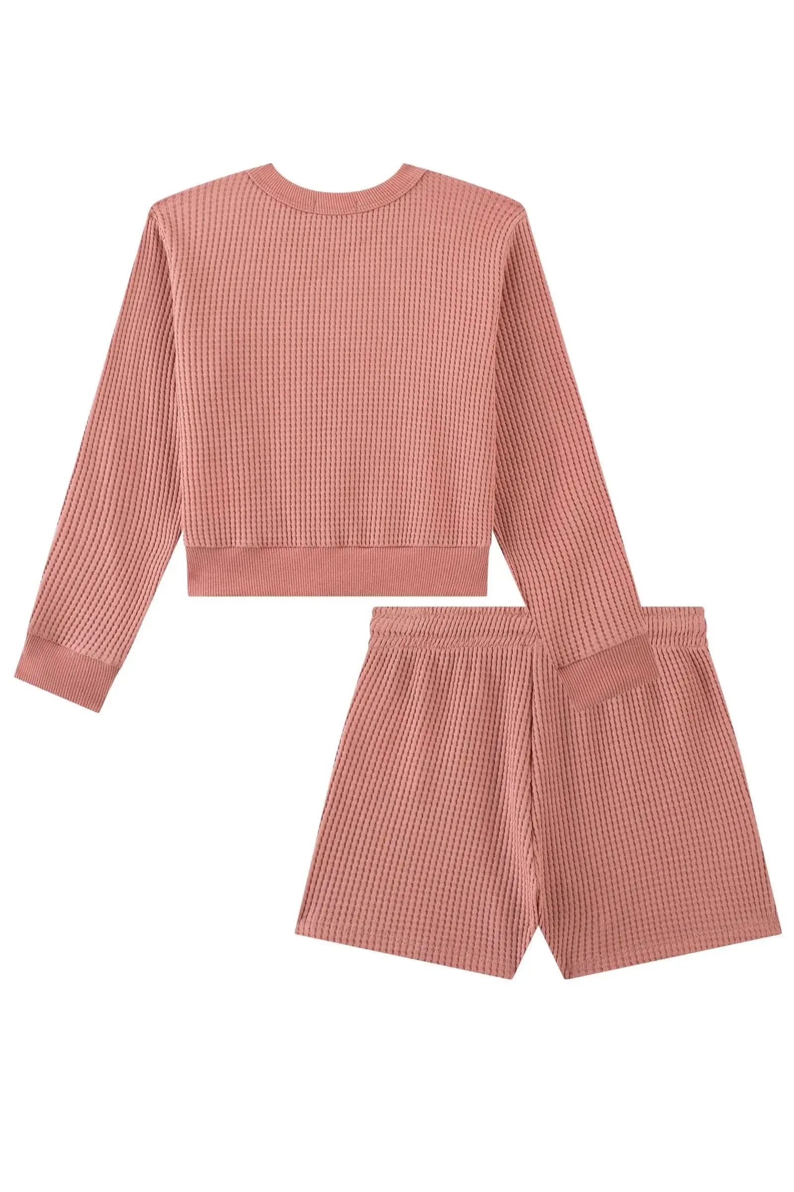 Conjunto de Blusão Boxy e Shorts em Moletom Big Waffle 90666 Kukiê Infantil Menina