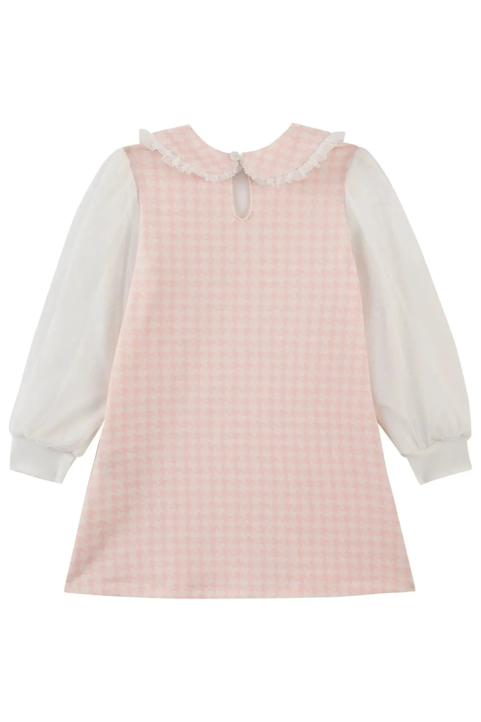 Vestido em Molecotton e Tule com Elastano 92123 Kukiê Bebê Menina
