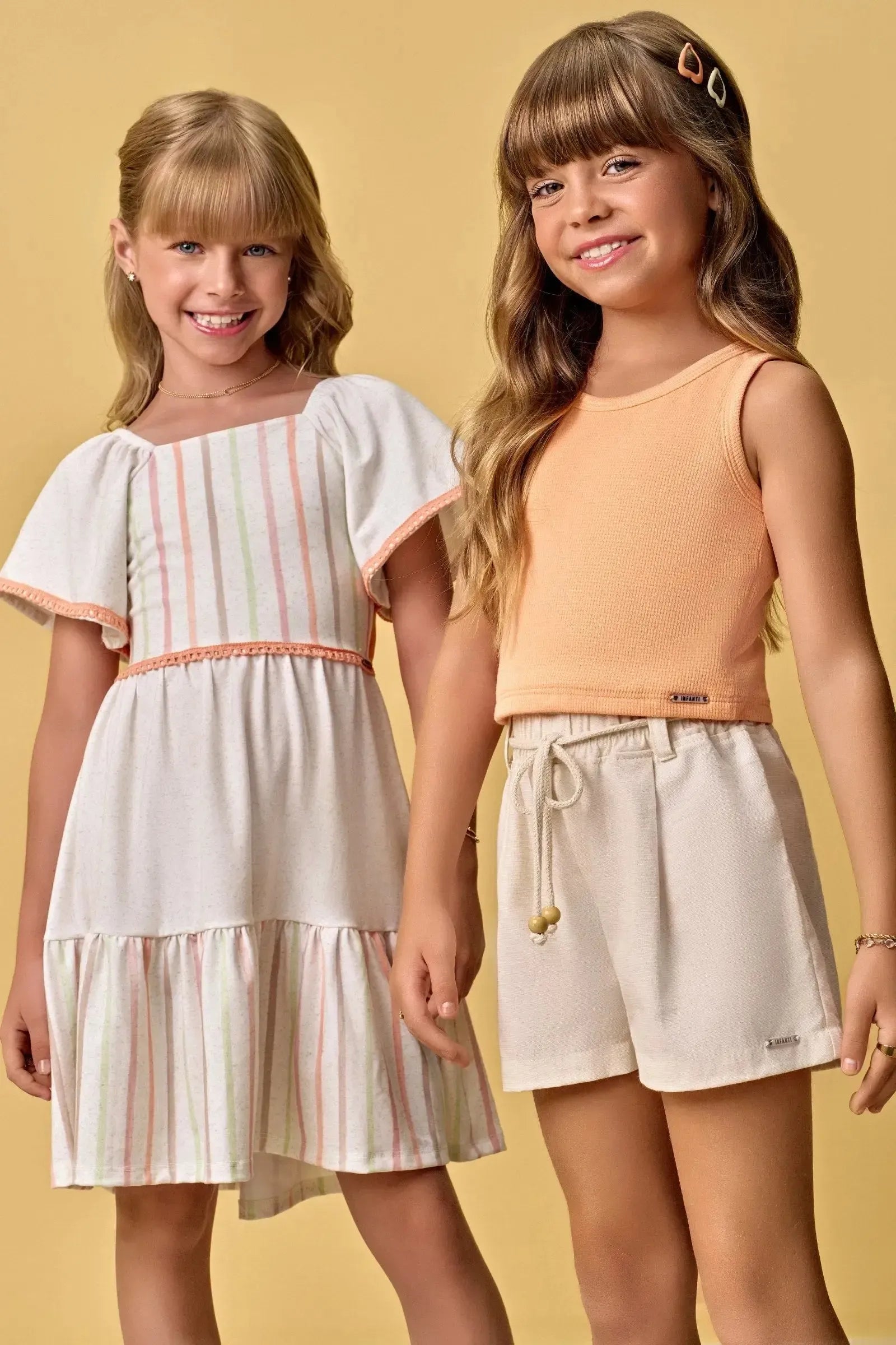 Blusa Regata Cropped em Malha Texturizada 87949 Infanti Infantil Menina