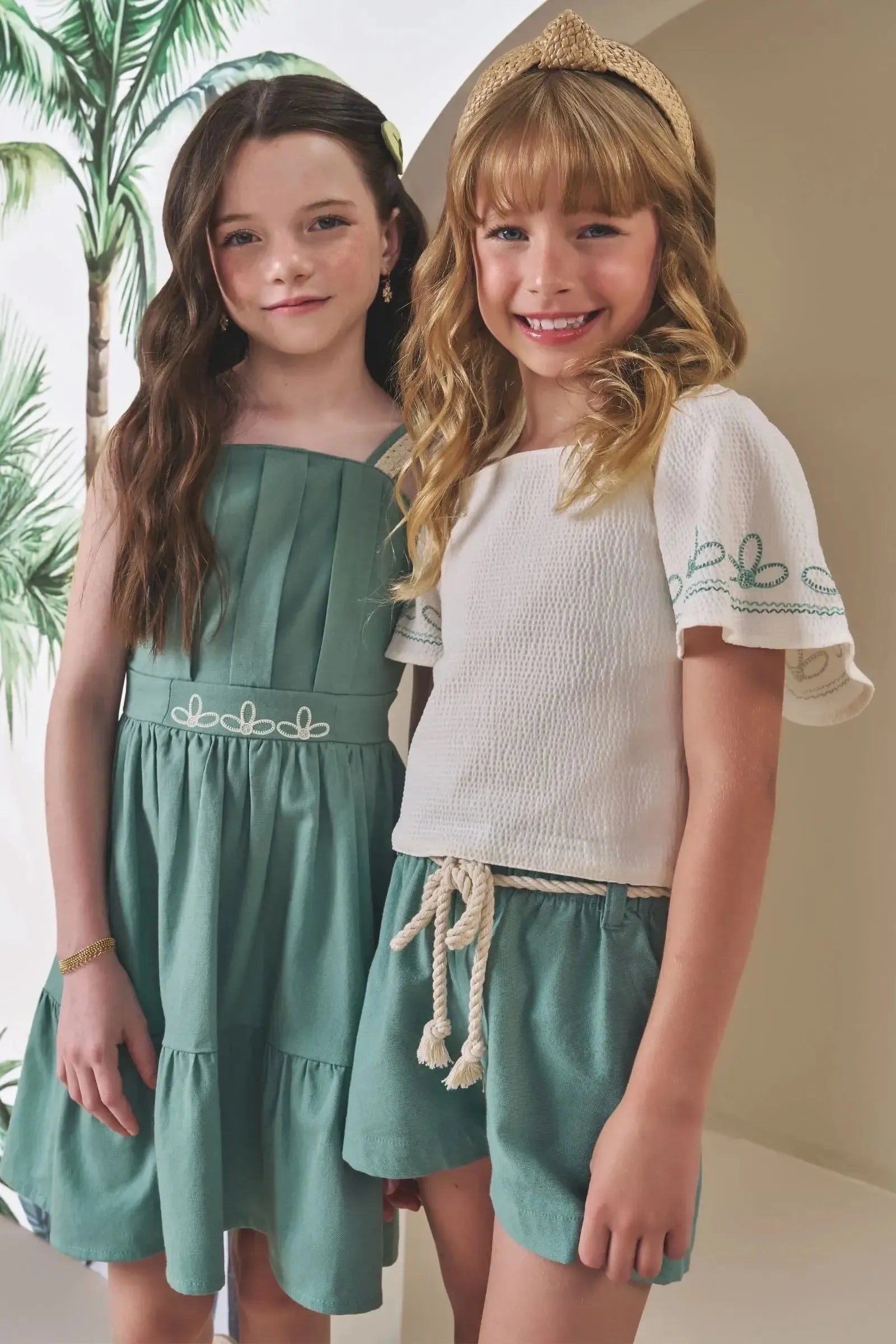 Vestido em Linho com Elastano 88113 Infanti Infantil Menina