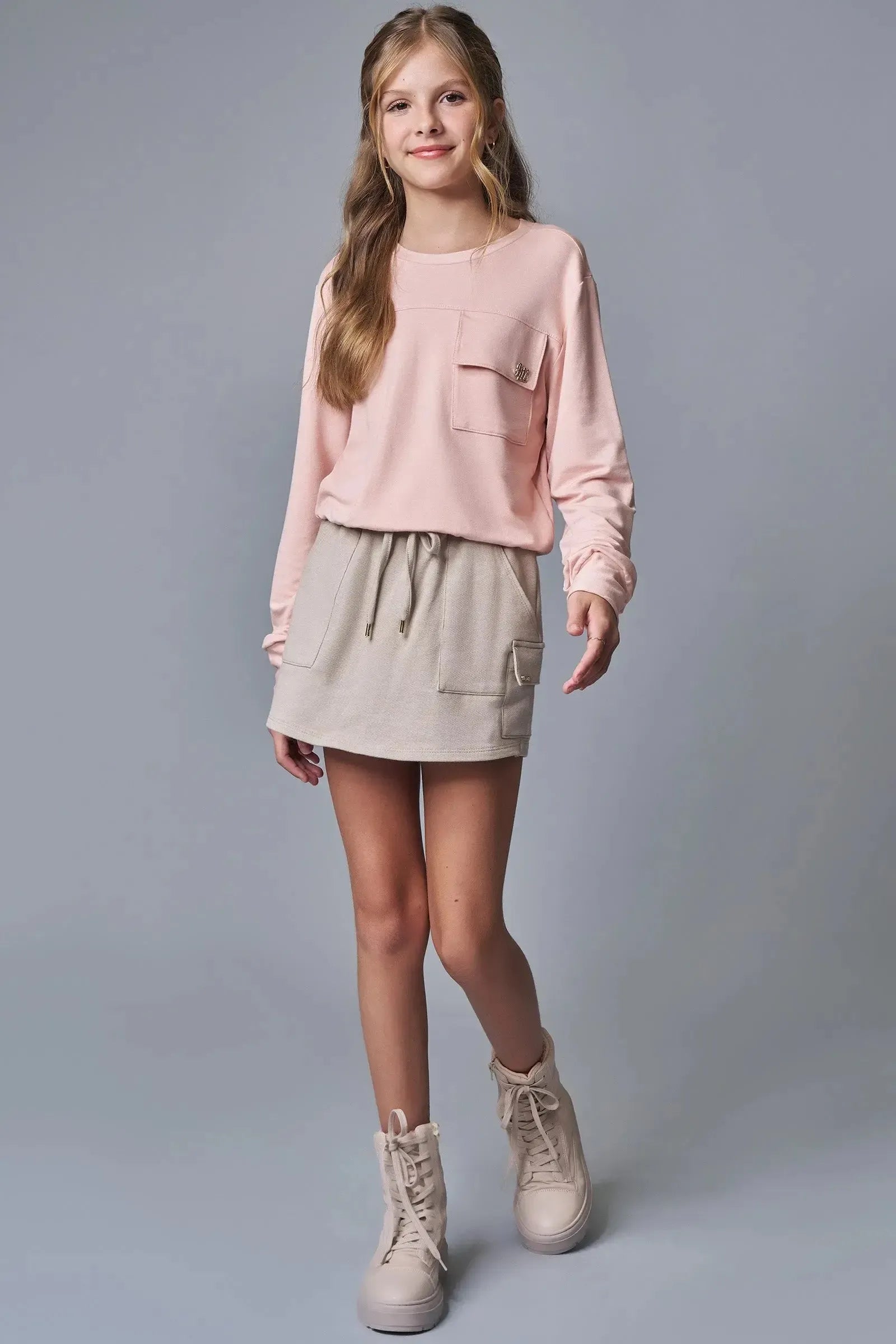 Blusão Boxy em Molevisco 89145 Lilimoon Teen Menina