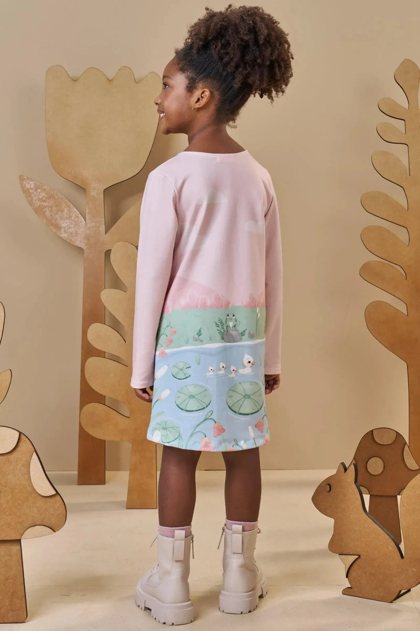 Vestido em Molecotton 89158 Infanti Infantil Menina