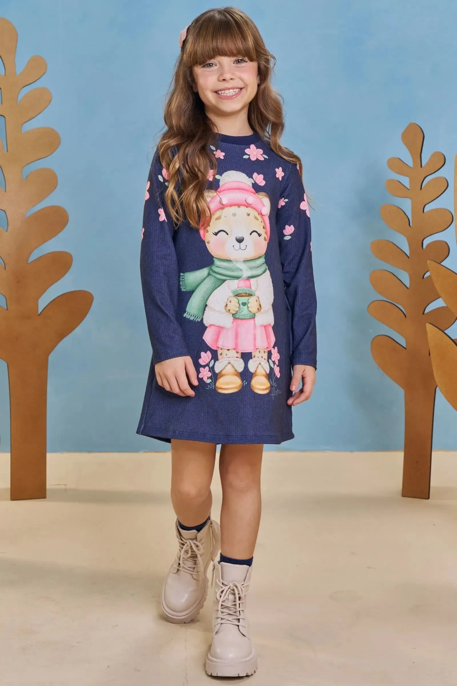 Vestido em Malha Power 89166 Infanti Infantil Menina