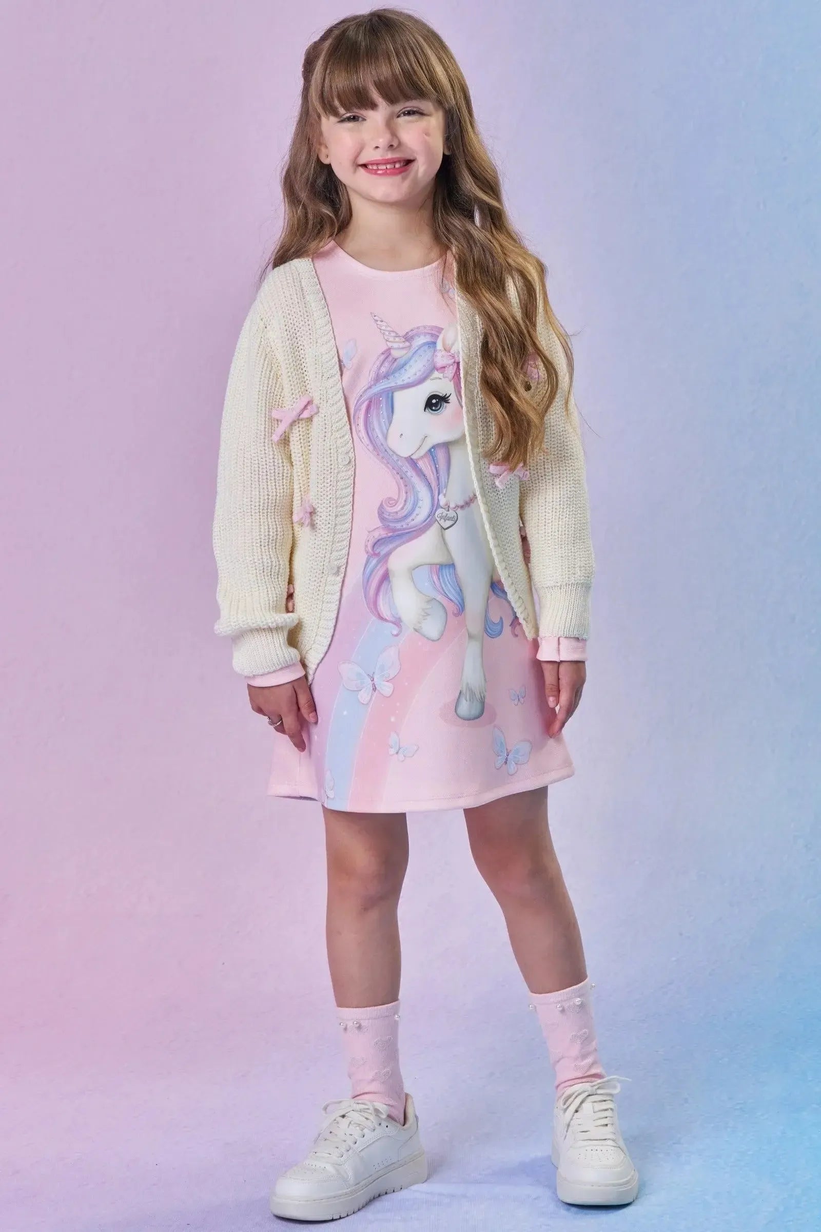 Vestido em Fly Tech 89215 Infanti Infantil Menina