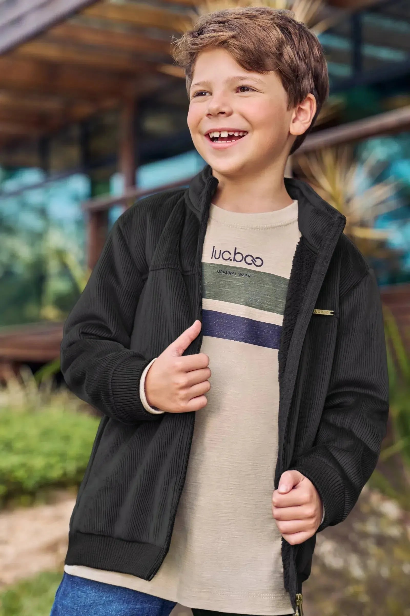 Camiseta em Malha Flamê 89361 LucBoo Infantil Menino