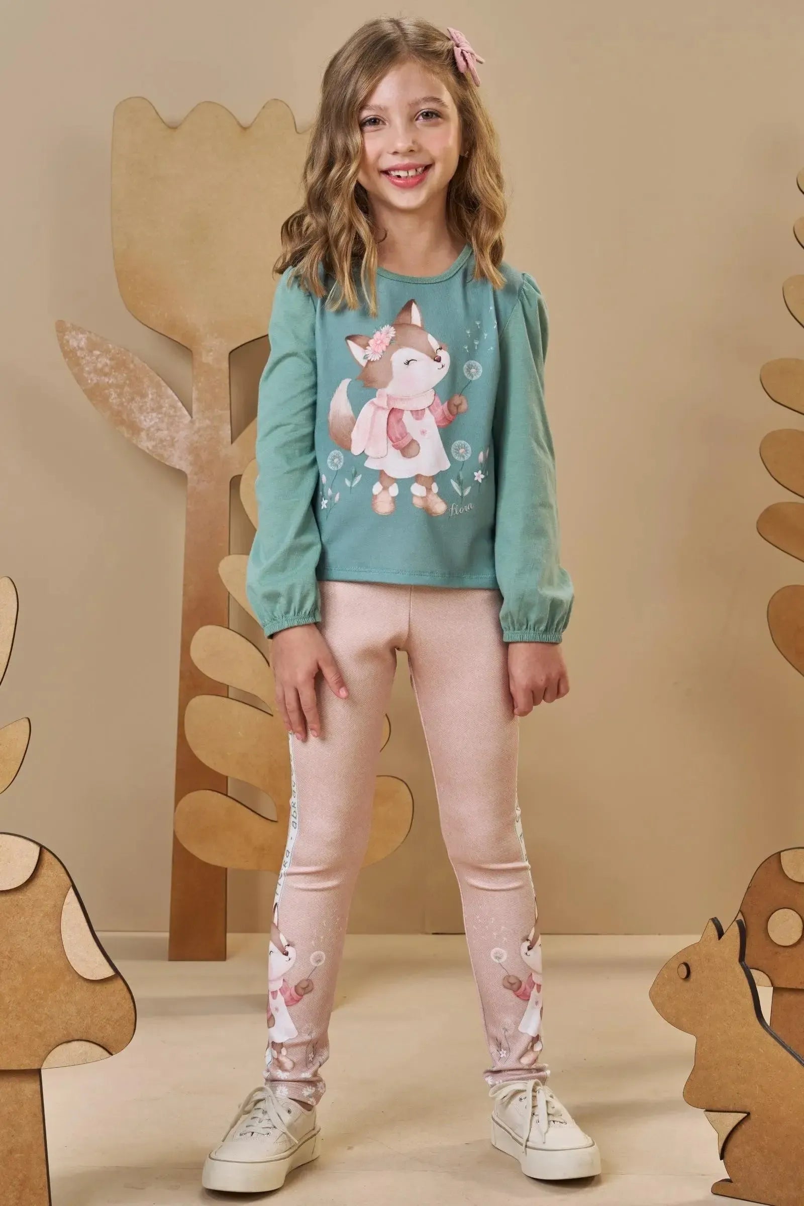 Calça Legging em Fly Tech 89408 Infanti Infantil Menina