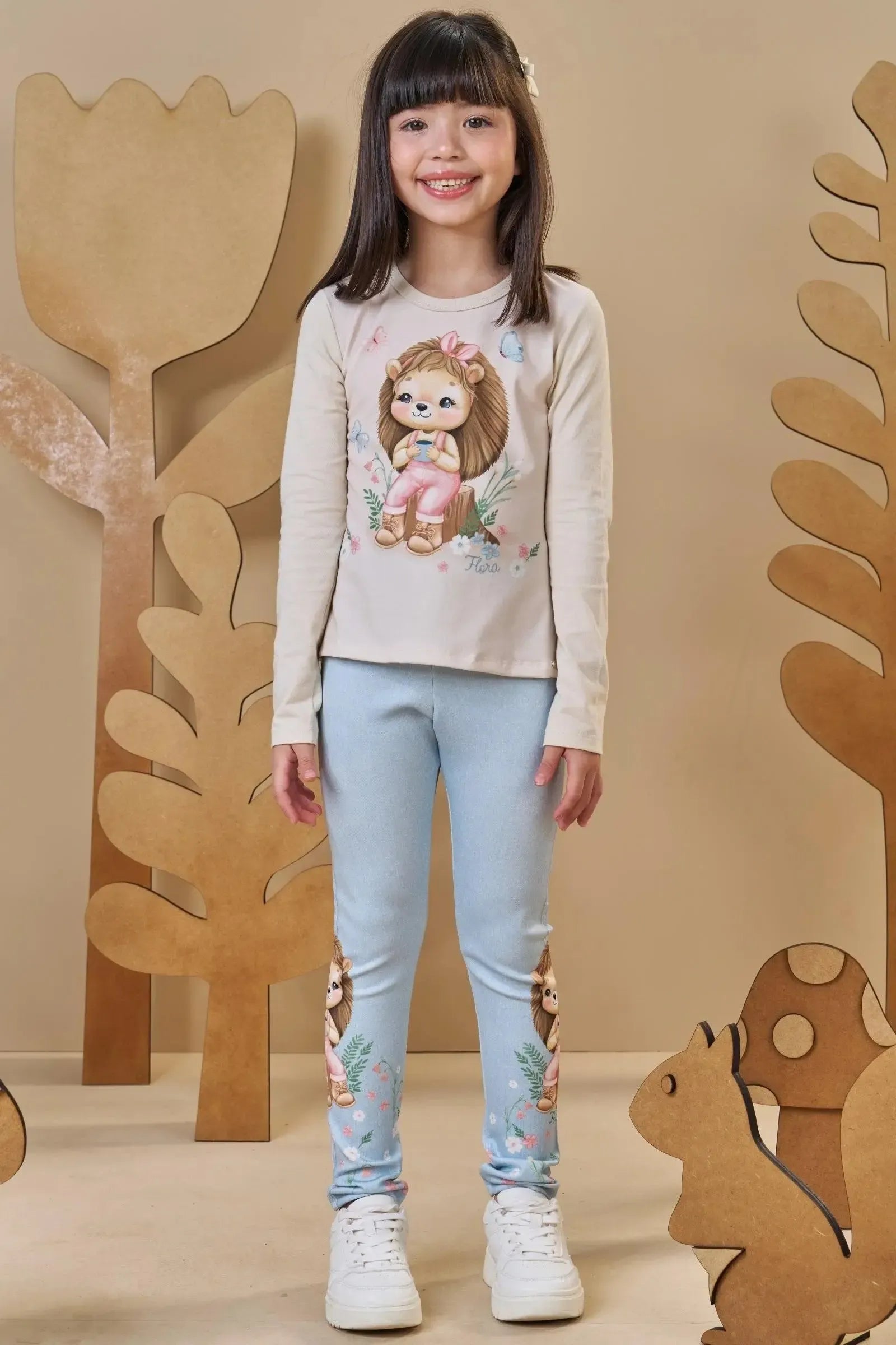 Calça Legging em Fly Tech 89410 Infanti Infantil Menina
