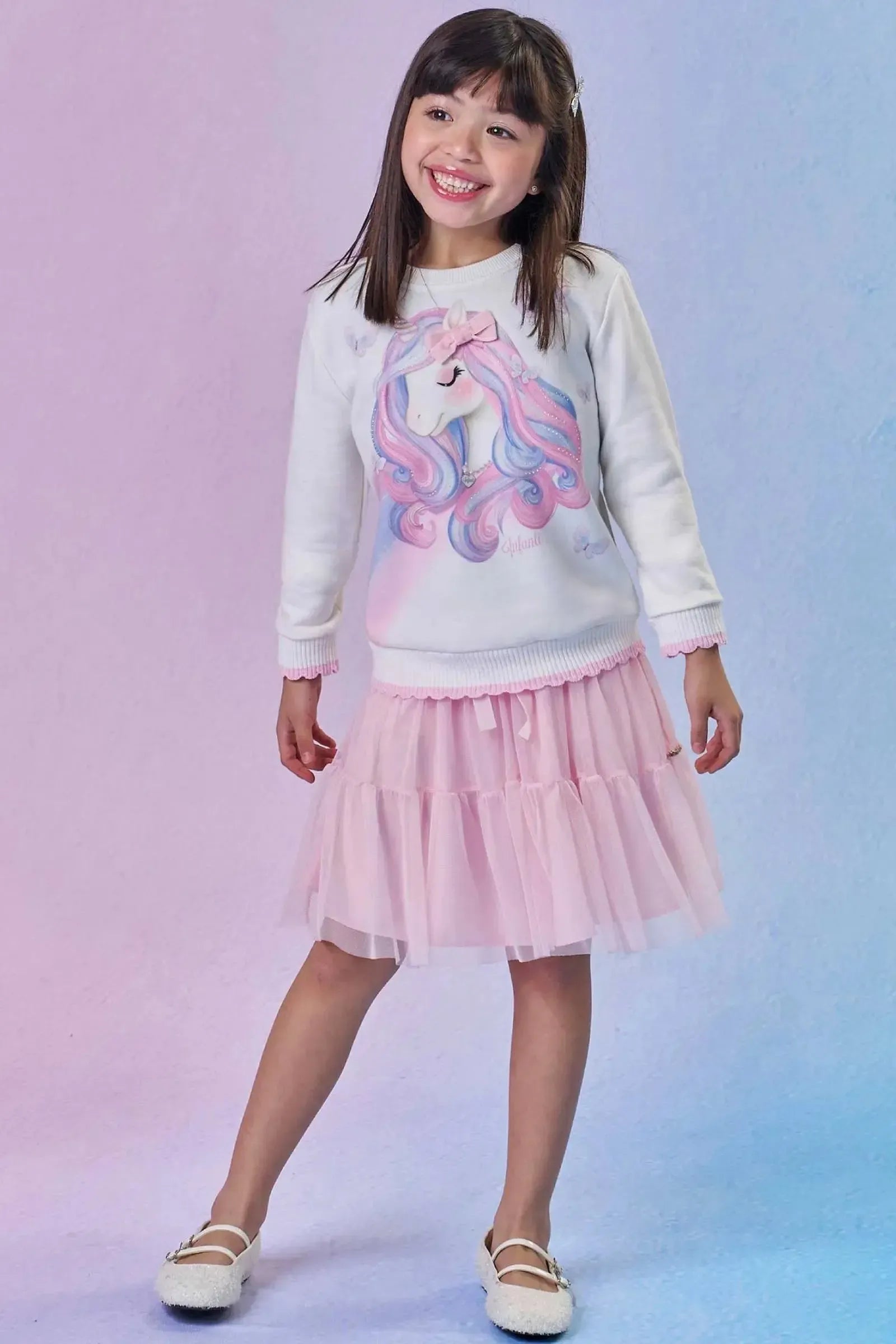 Blusão em Moletom com Pelúcia 89742 Infanti Infantil Menina