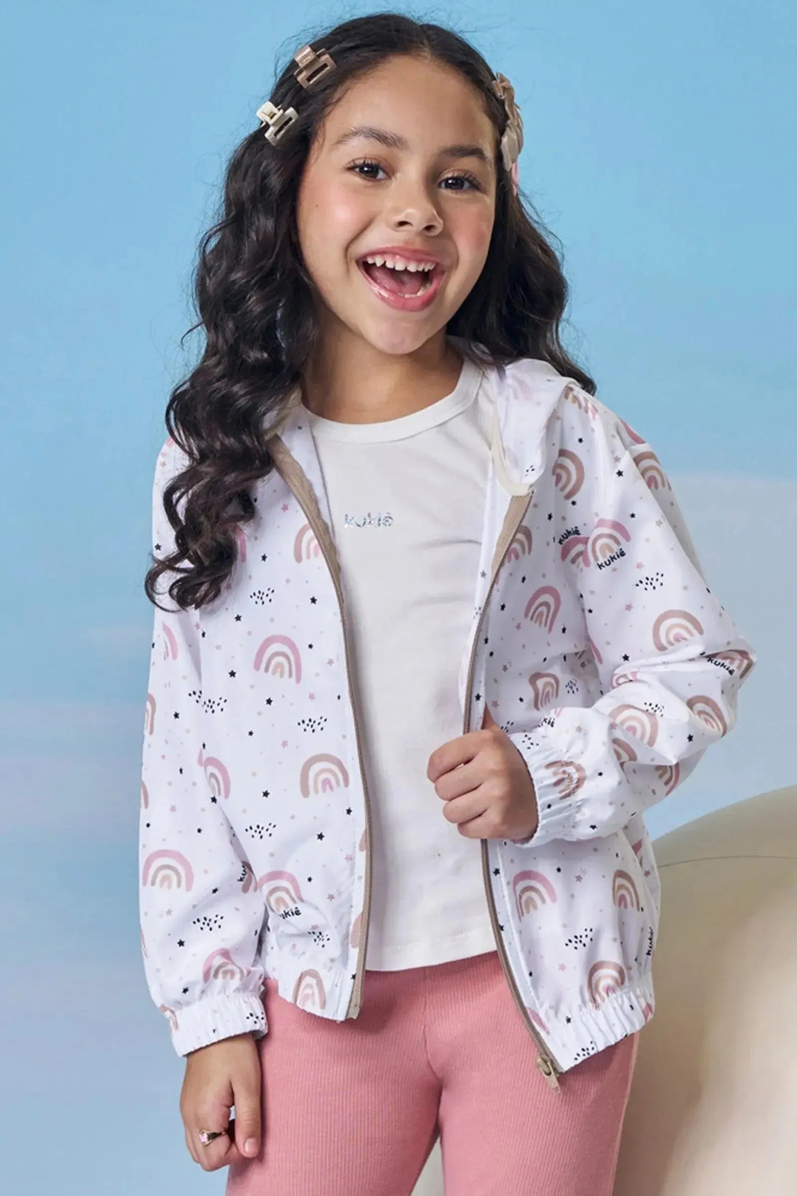 Jaqueta Corta Vento em Cupro 90193 Kukiê Infantil Menina