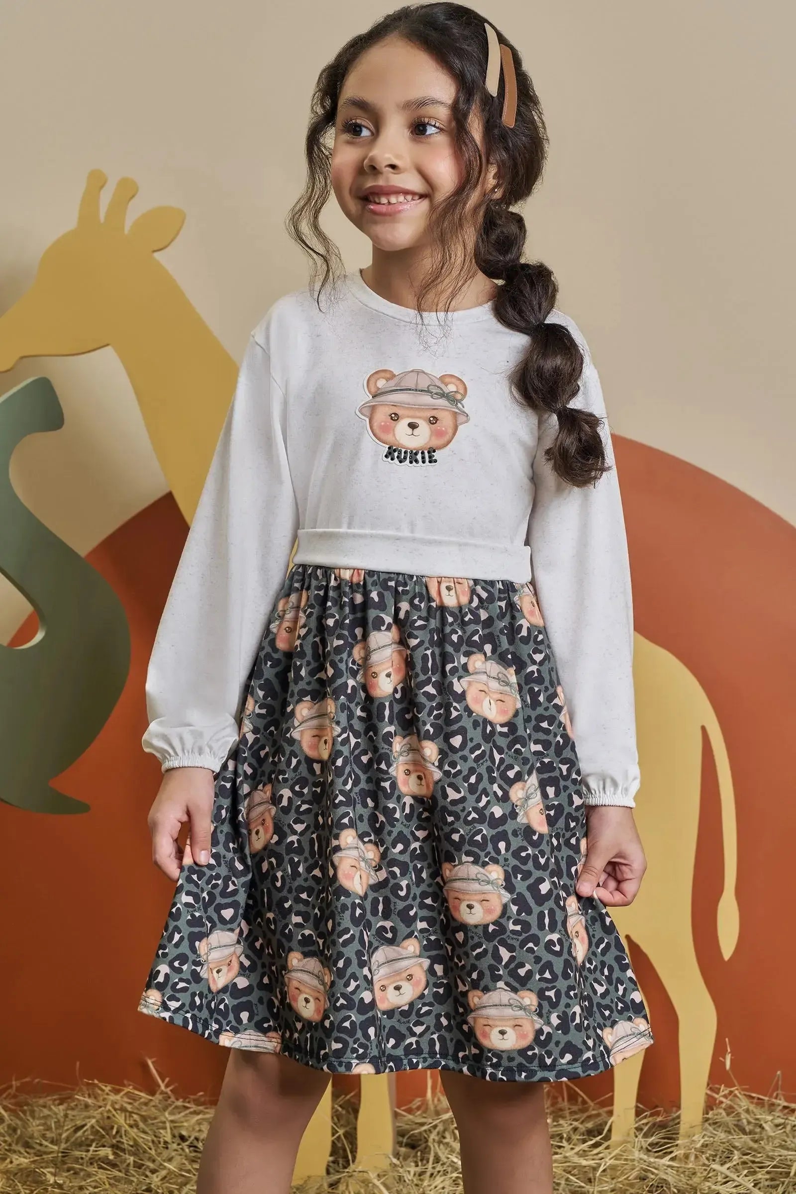 Vestido em Malha Power 90581 Kukiê Infantil Menina