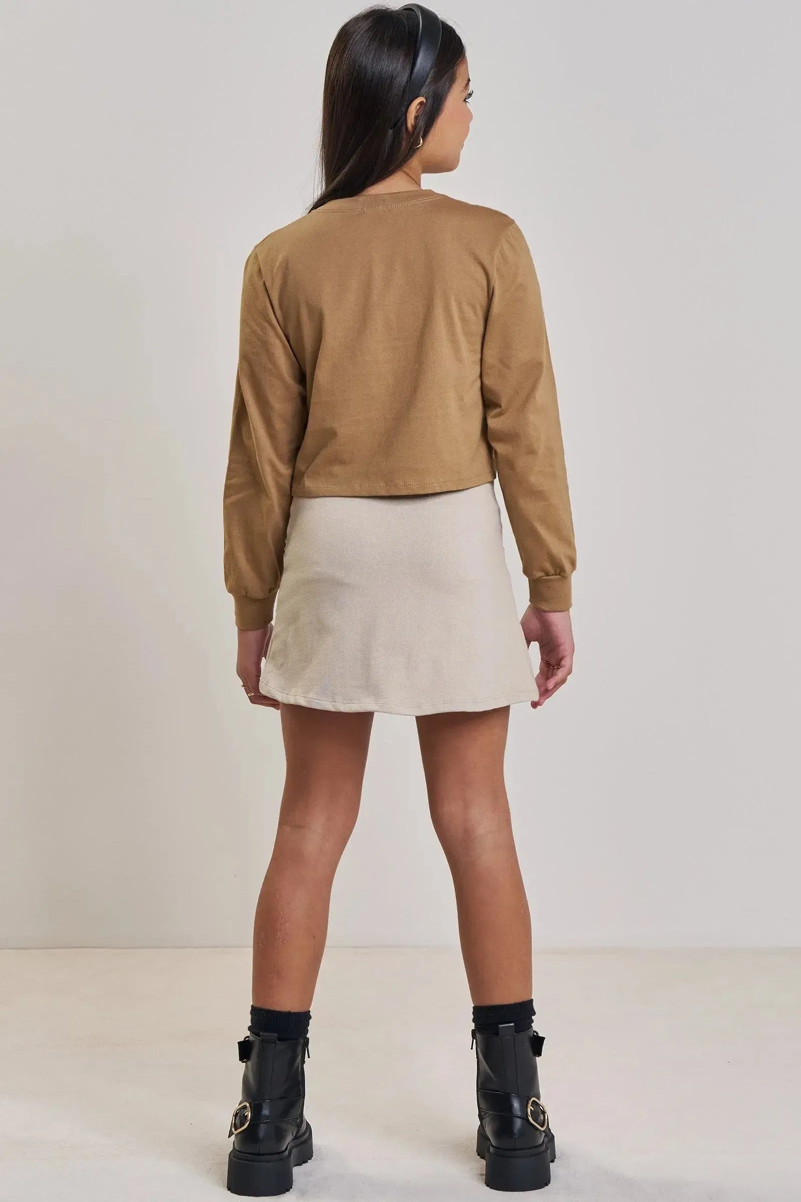 Saia em Moletwill com Shorts Embutido 90599 Vic&Vicky Teen Menina