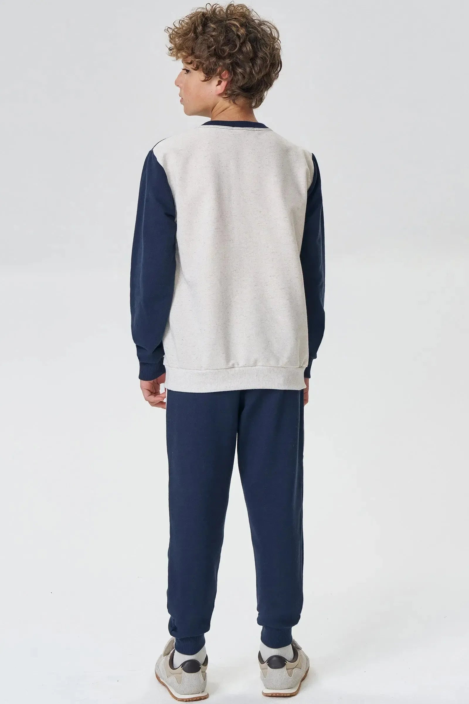 Conjunto de Blusão e Calça Jogger em Moletom sem Pelúcia 90630 Johnny Fox Teen Menino