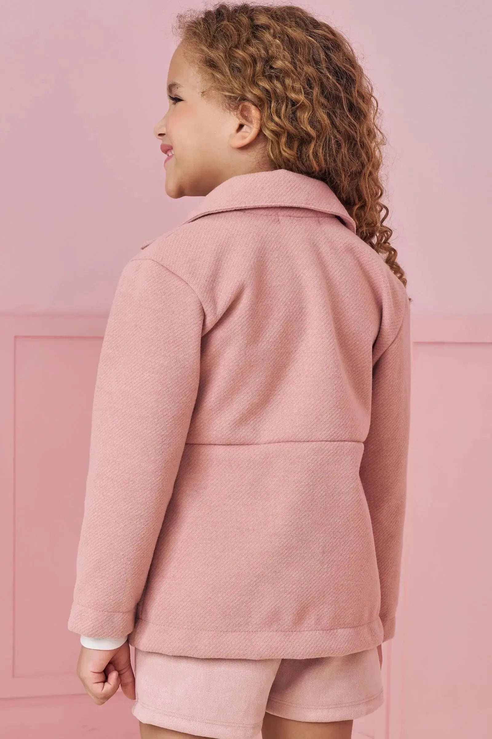 Sobretudo em Lã Batida 90915 Kukiê Infantil Menina