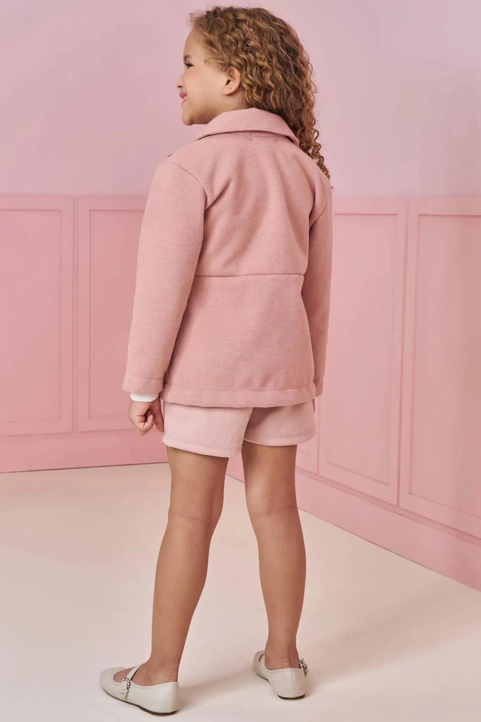 Sobretudo em Lã Batida 90915 Kukiê Infantil Menina