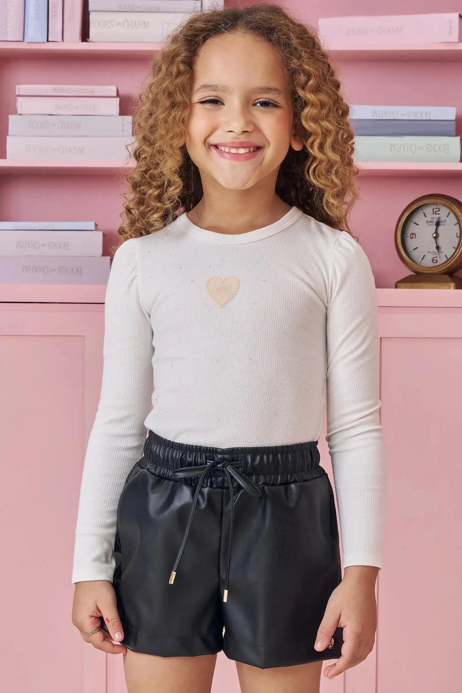 Blusa em Canelado Liz 90916 Kukiê Infantil Menina