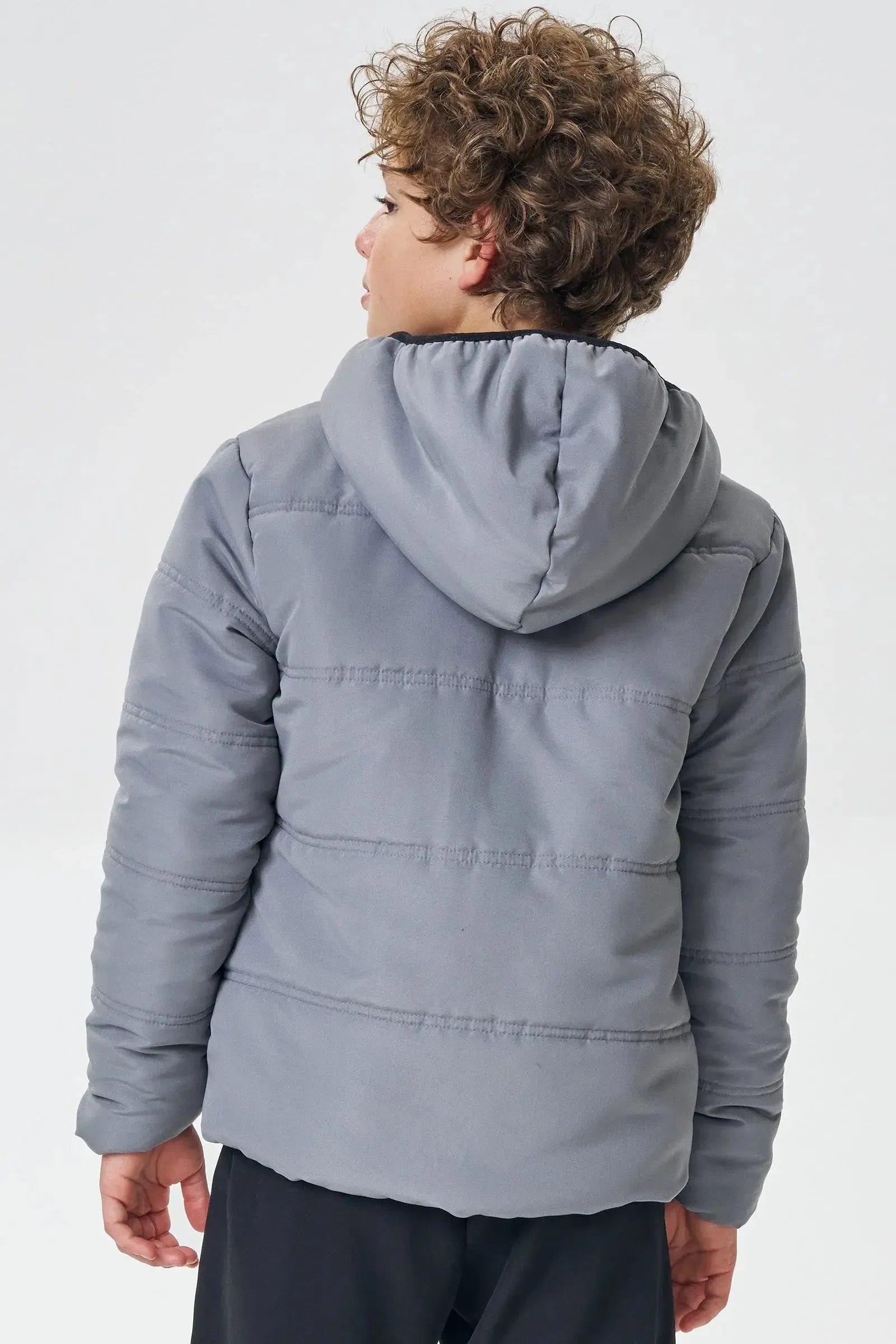 Jaqueta Puffer com Capuz Removível em Nylon Bora 90958 Johnny Fox Teen Menino
