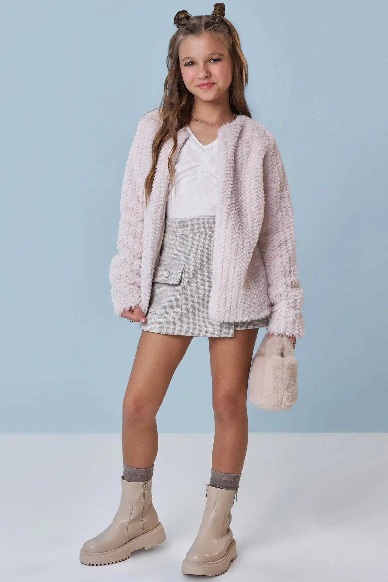 Short Saia em Flanela Versalhes 92009 Vic&Vicky Teen Menina