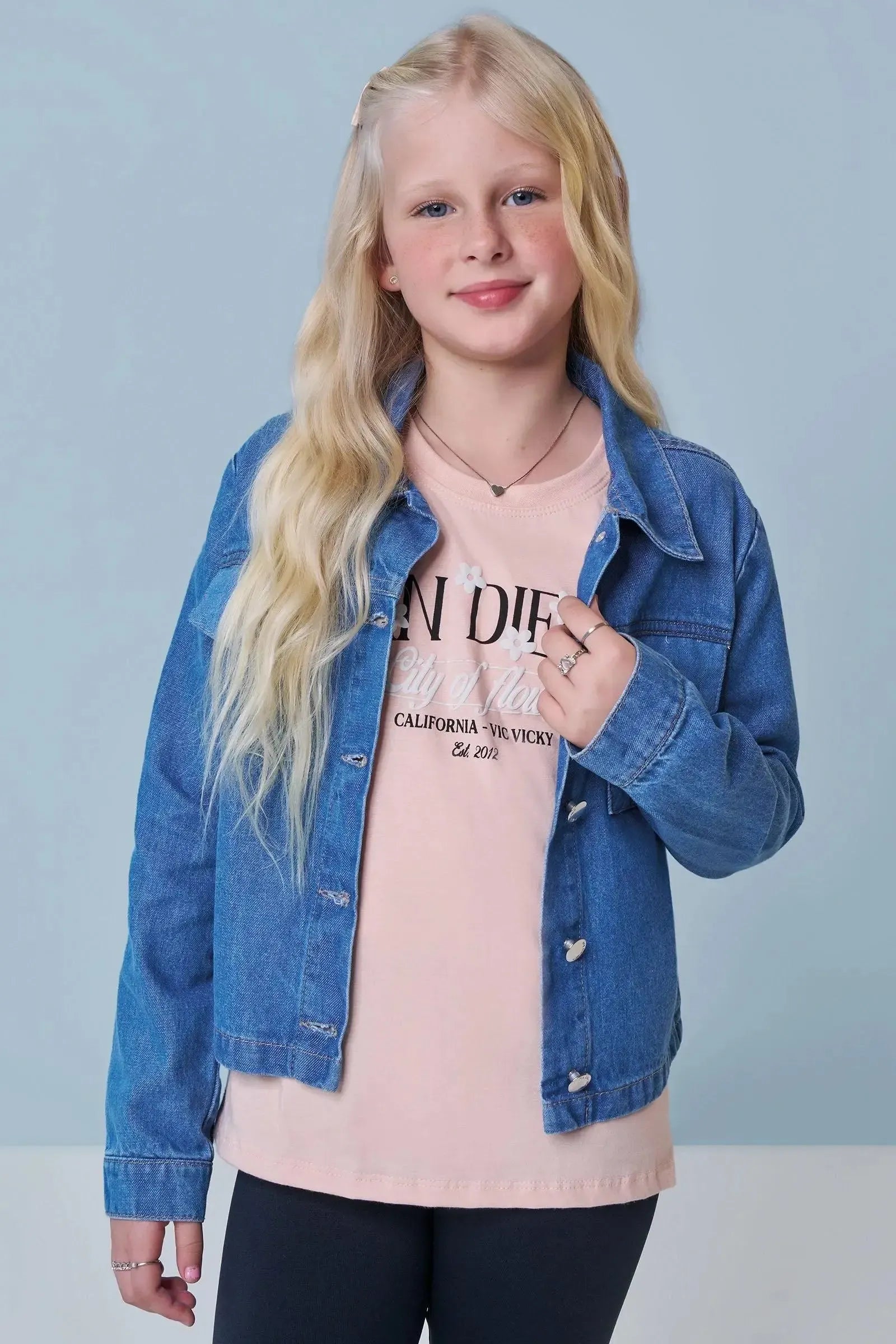Blusa Comfy em Meia Malha 92172 Vic&Vicky Teen Menina