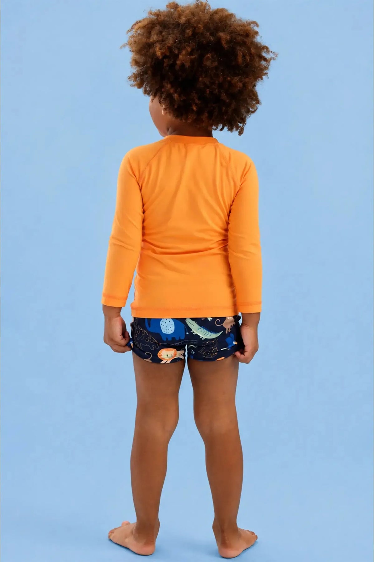 Conjunto de Camiseta e Sunga em Malha UV Dry com Proteção UV 50+ 92882 LucBoo Bebê Menino
