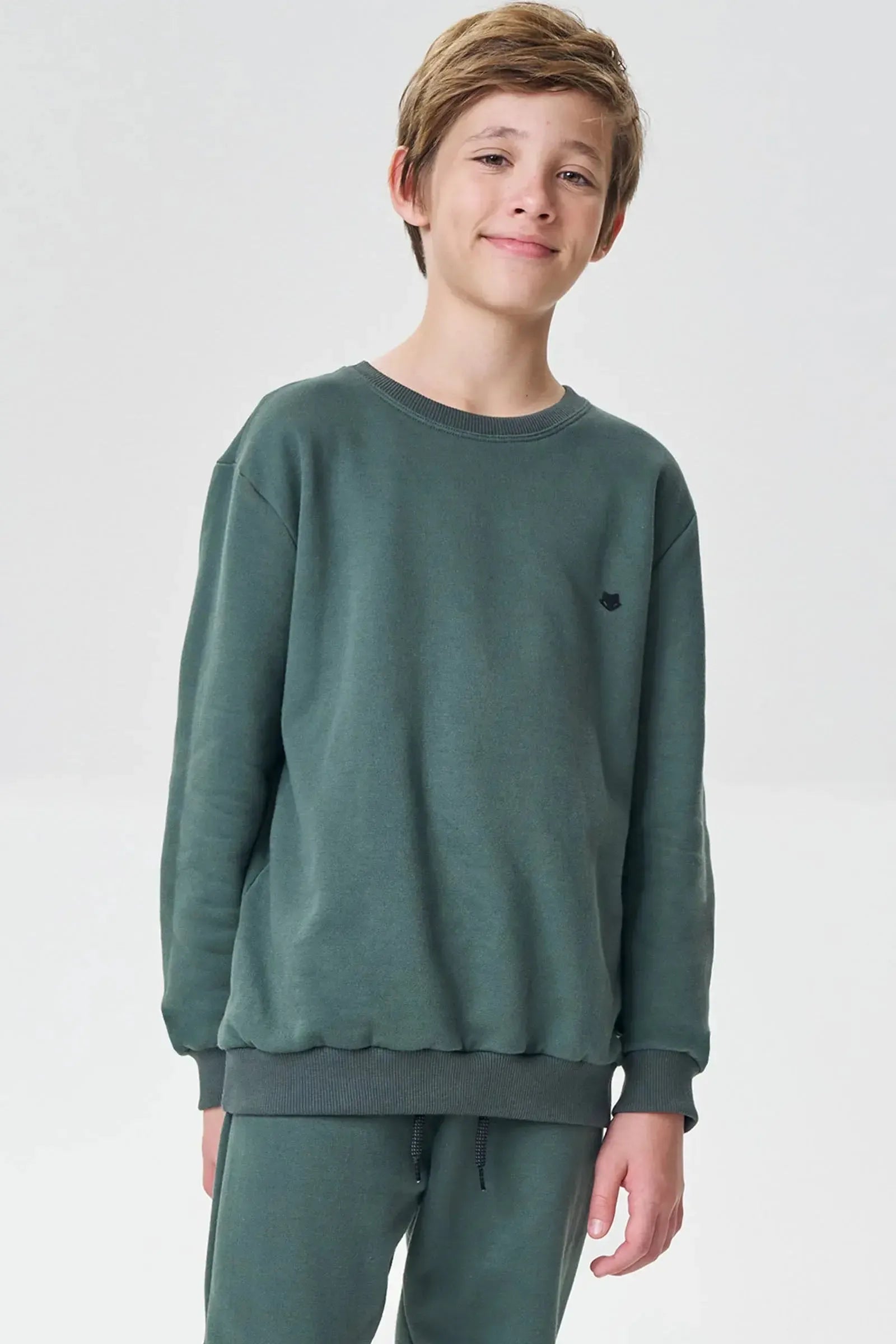 Blusão em Moletom sem Pelúcia 93087 Johnny Fox Teen Menino