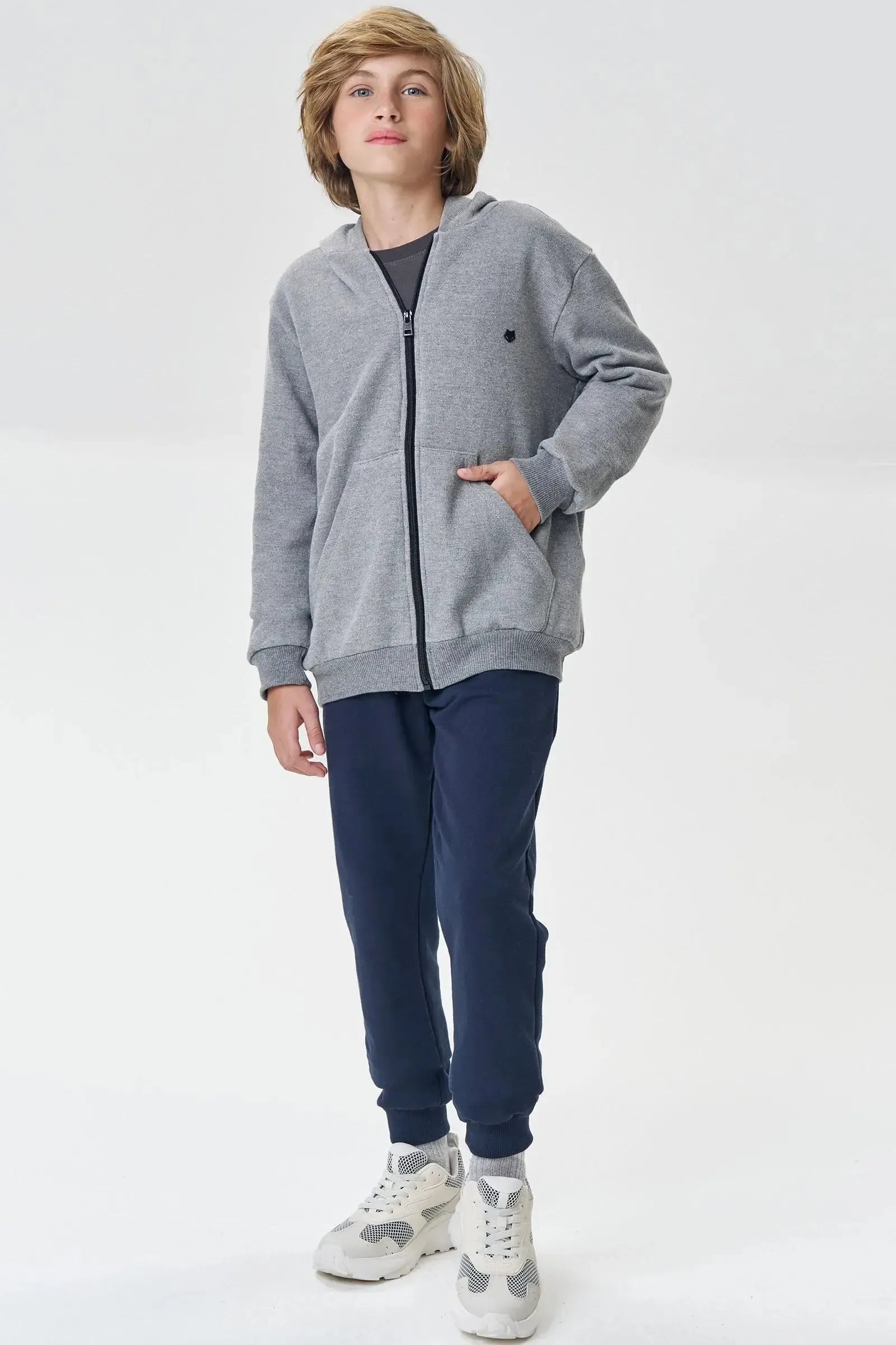 Calça Joger em Moletom com Pelúcia 93092 Johnny Fox Teen Menino