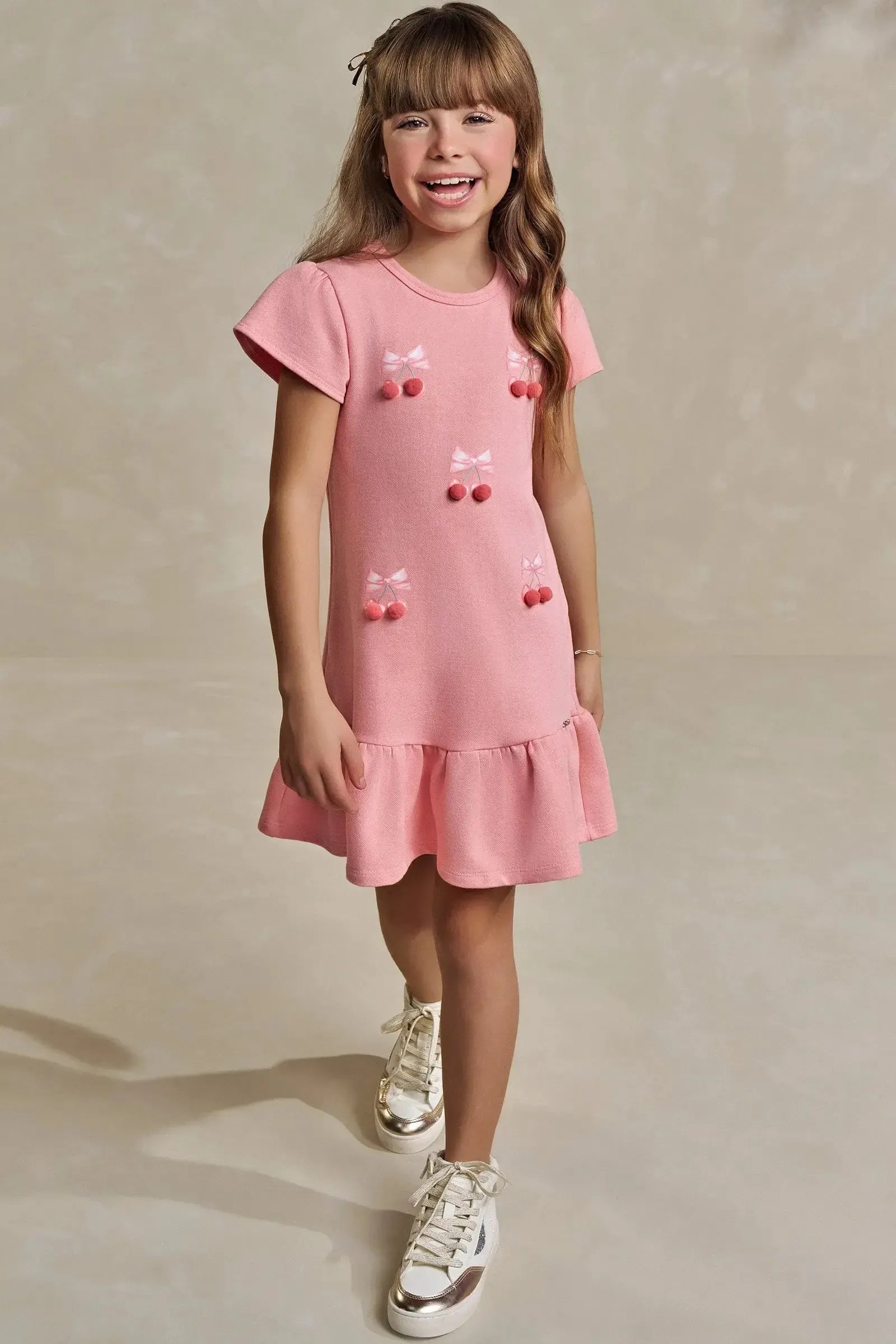 Vestido em Moletwill 93396 Infanti Infantil Menina