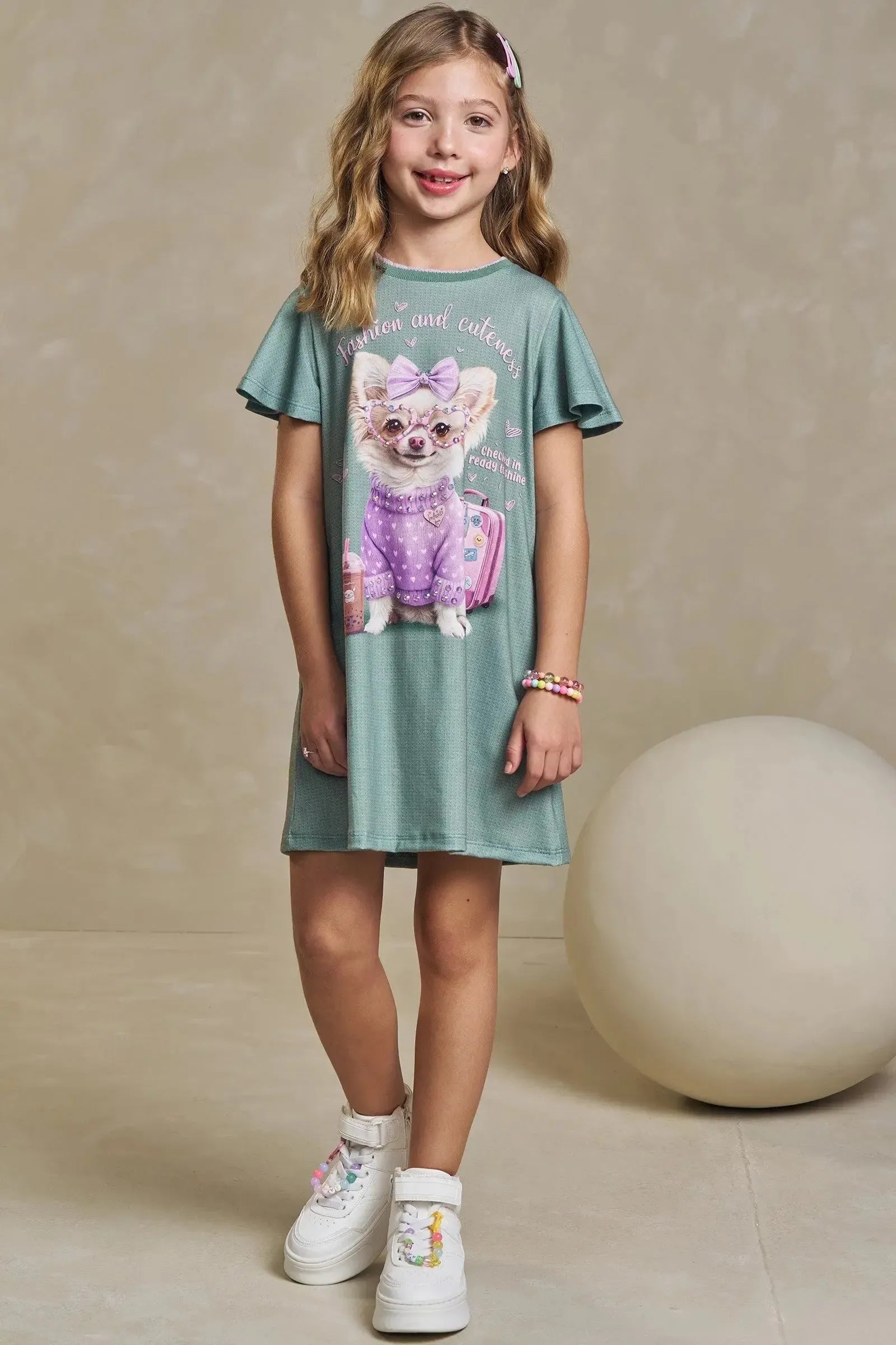 Vestido em Malha Fresh 93437 Infanti Infantil Menina