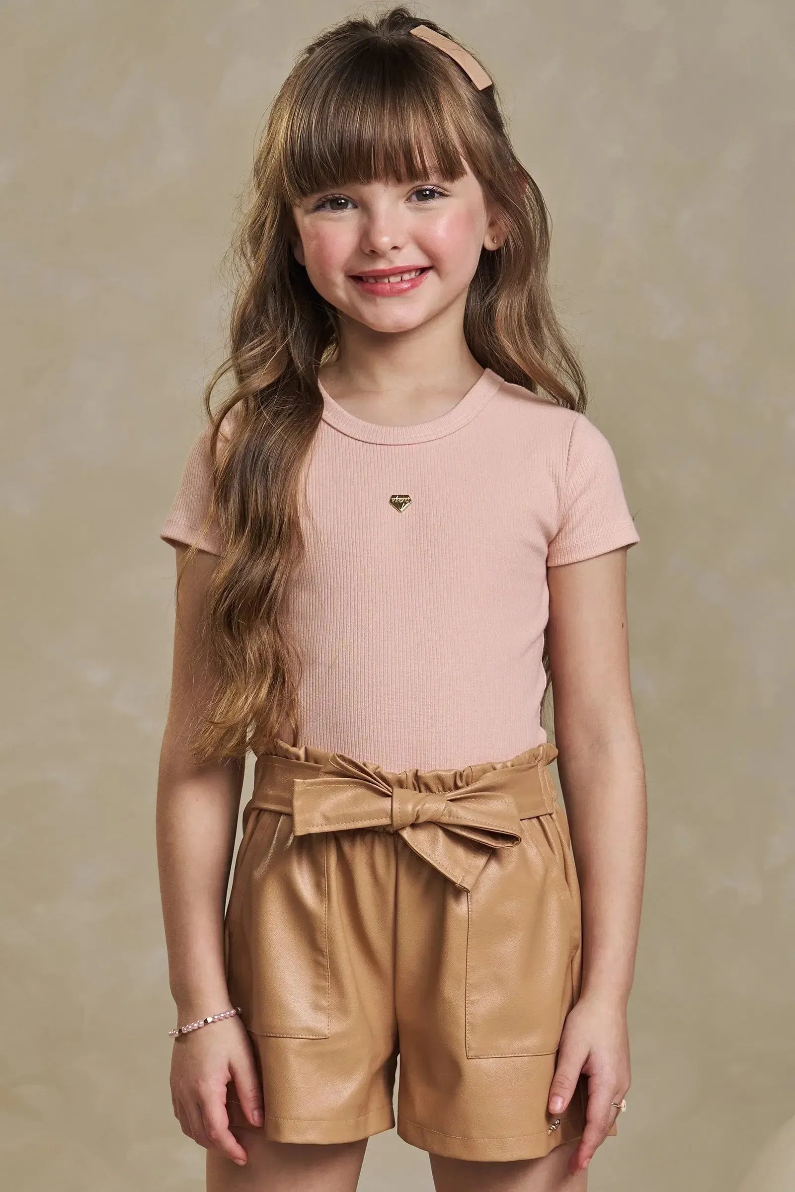 Blusa em Canelado Liz 93442 Infanti Infantil Menina
