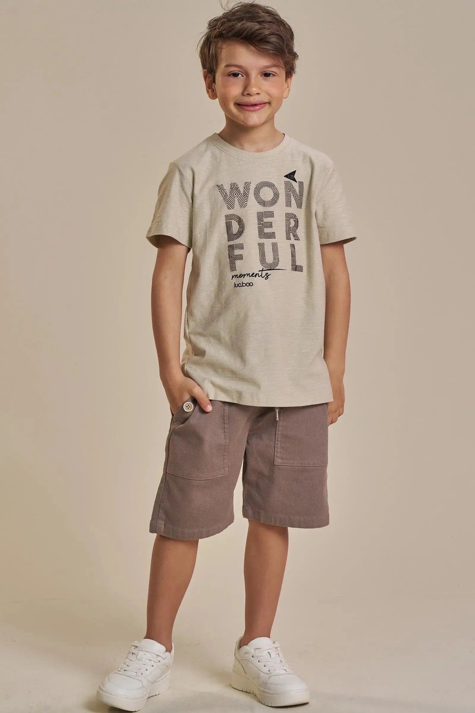 Camiseta em Malha Flamê 93502 LucBoo Infantil Menino