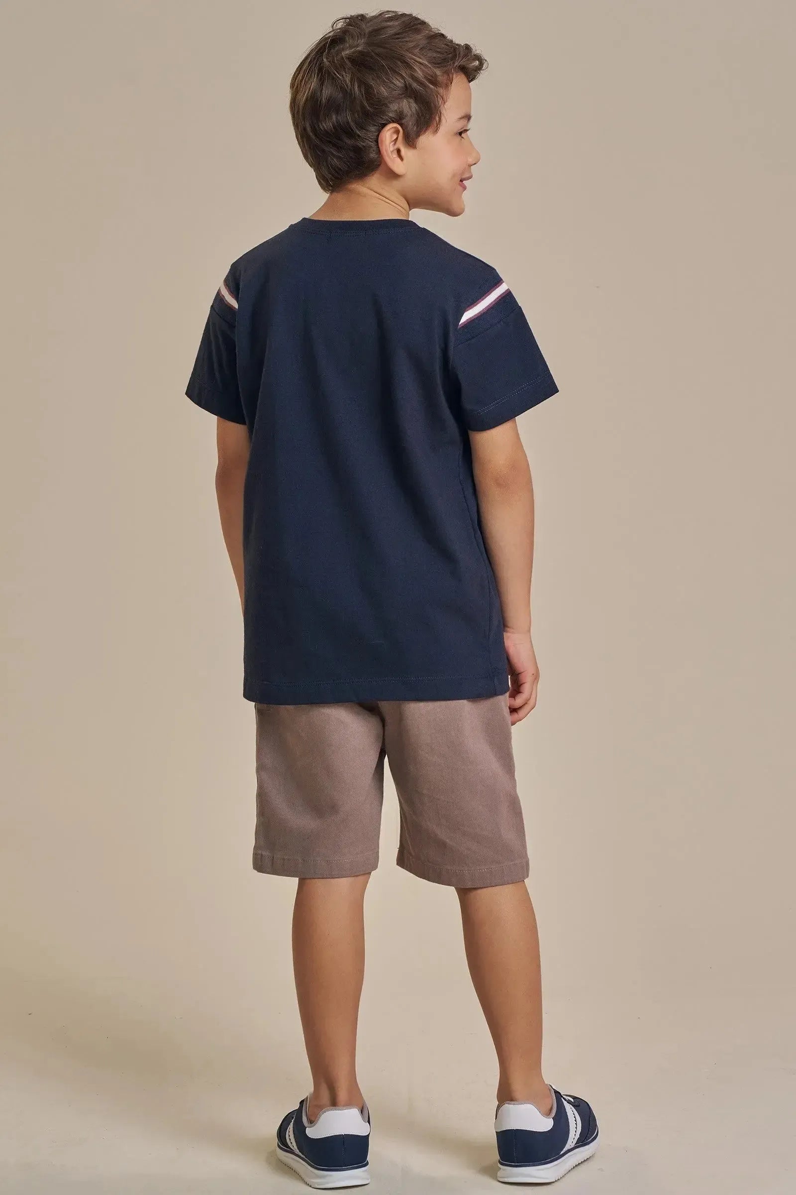 Camiseta em Meia Malha 93503 LucBoo Infantil Menino