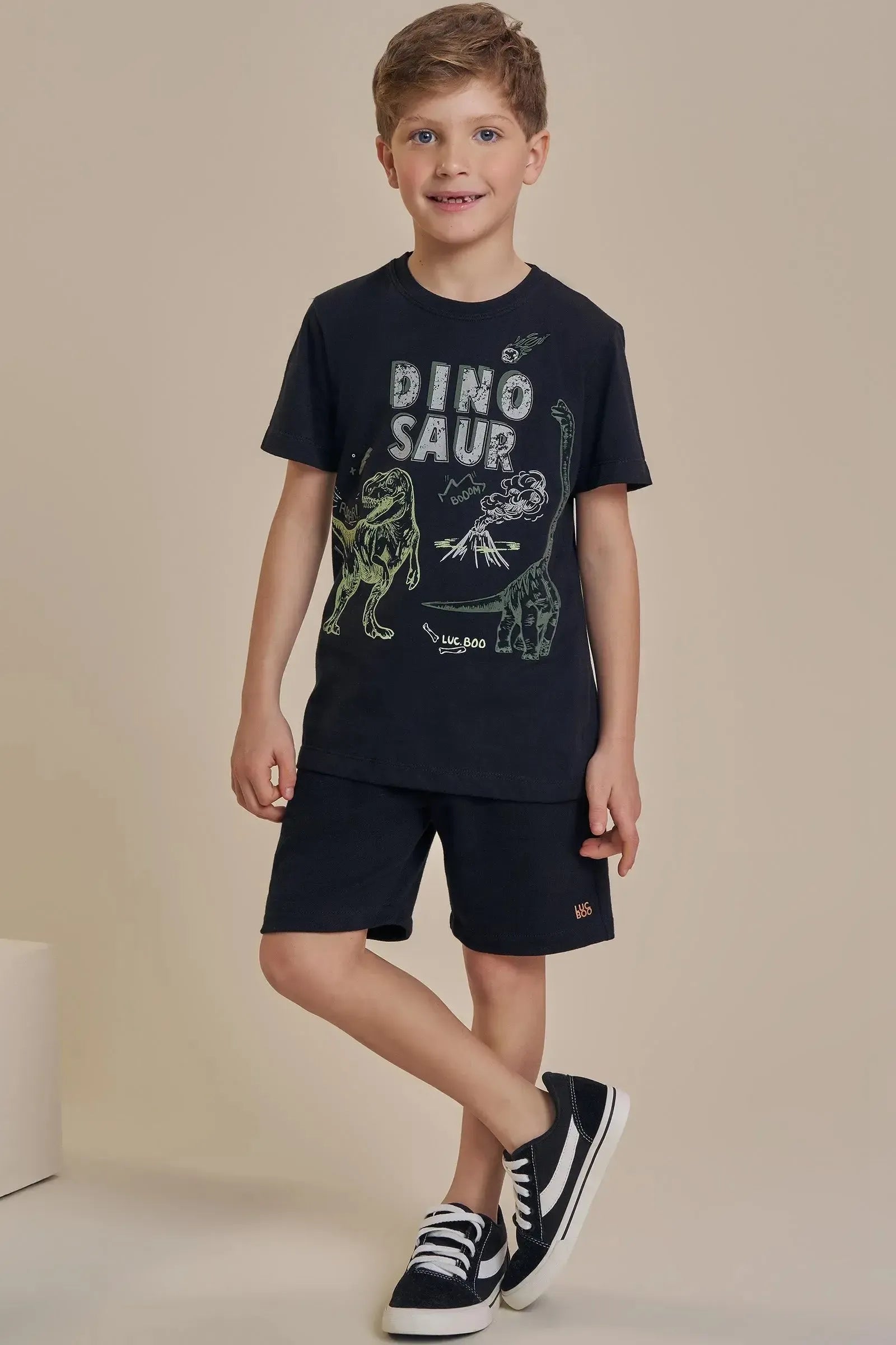 Camiseta em Meia Malha 93505 LucBoo Infantil Menino