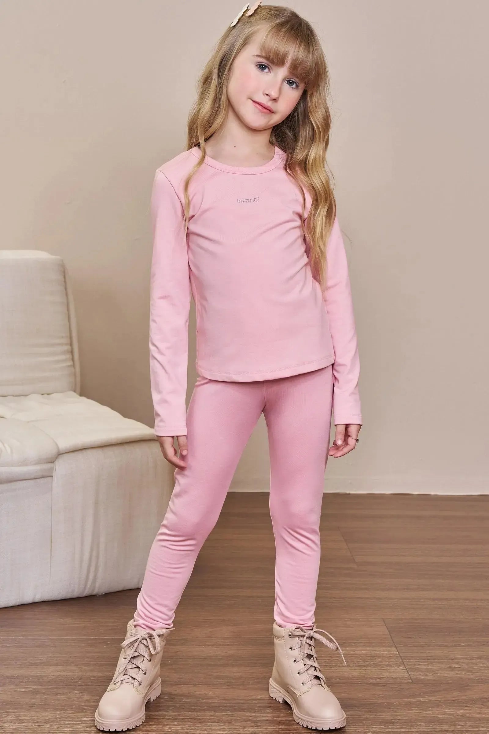 Calça Legging em Termoskin Peluciado 93590 Infanti Infantil Menina