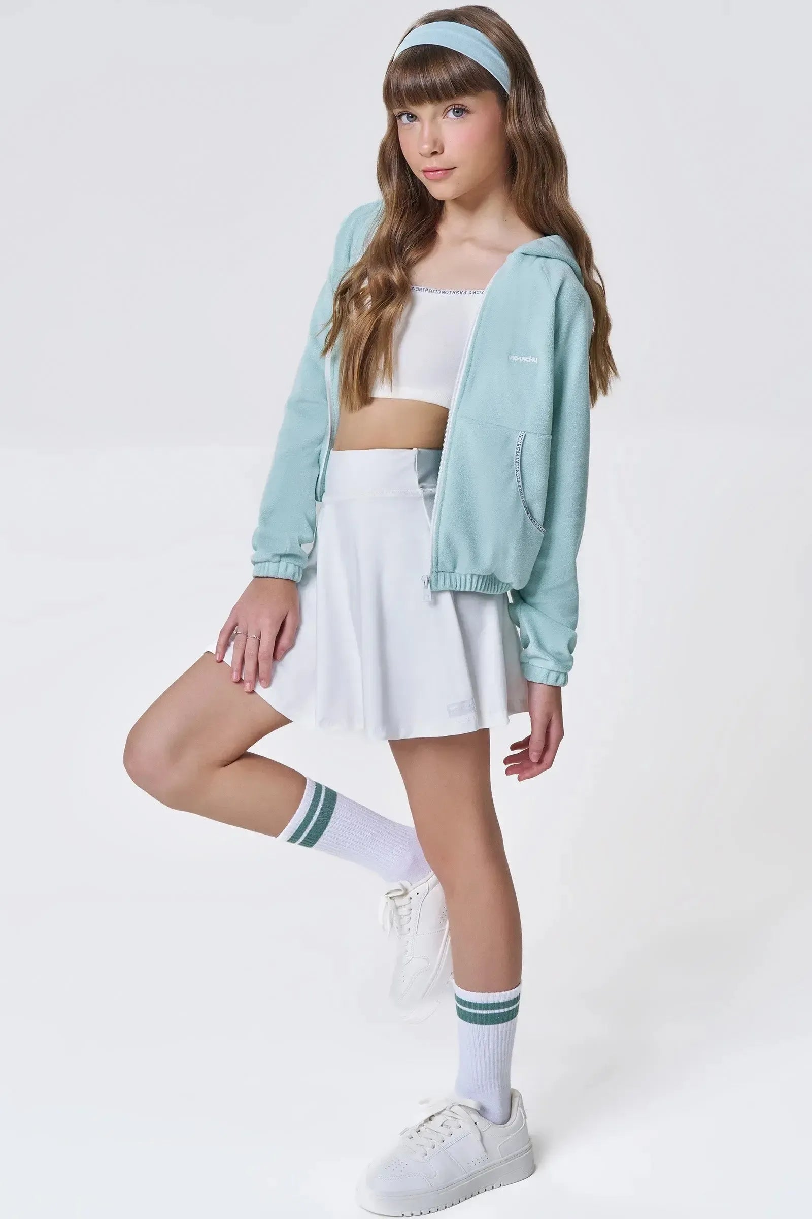 Saia em Malha Uv 50+ com Shorts Embutido 93657 Vic&Vicky Teen Menina