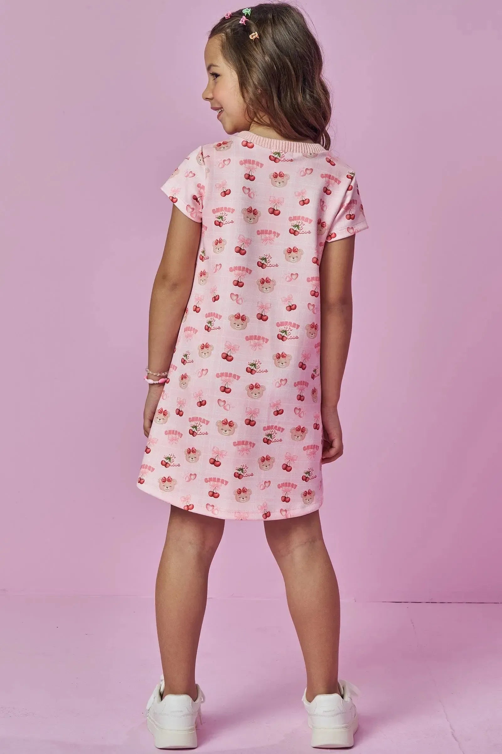 Vestido em Fly Tech 93755 Kukiê Infantil Menina