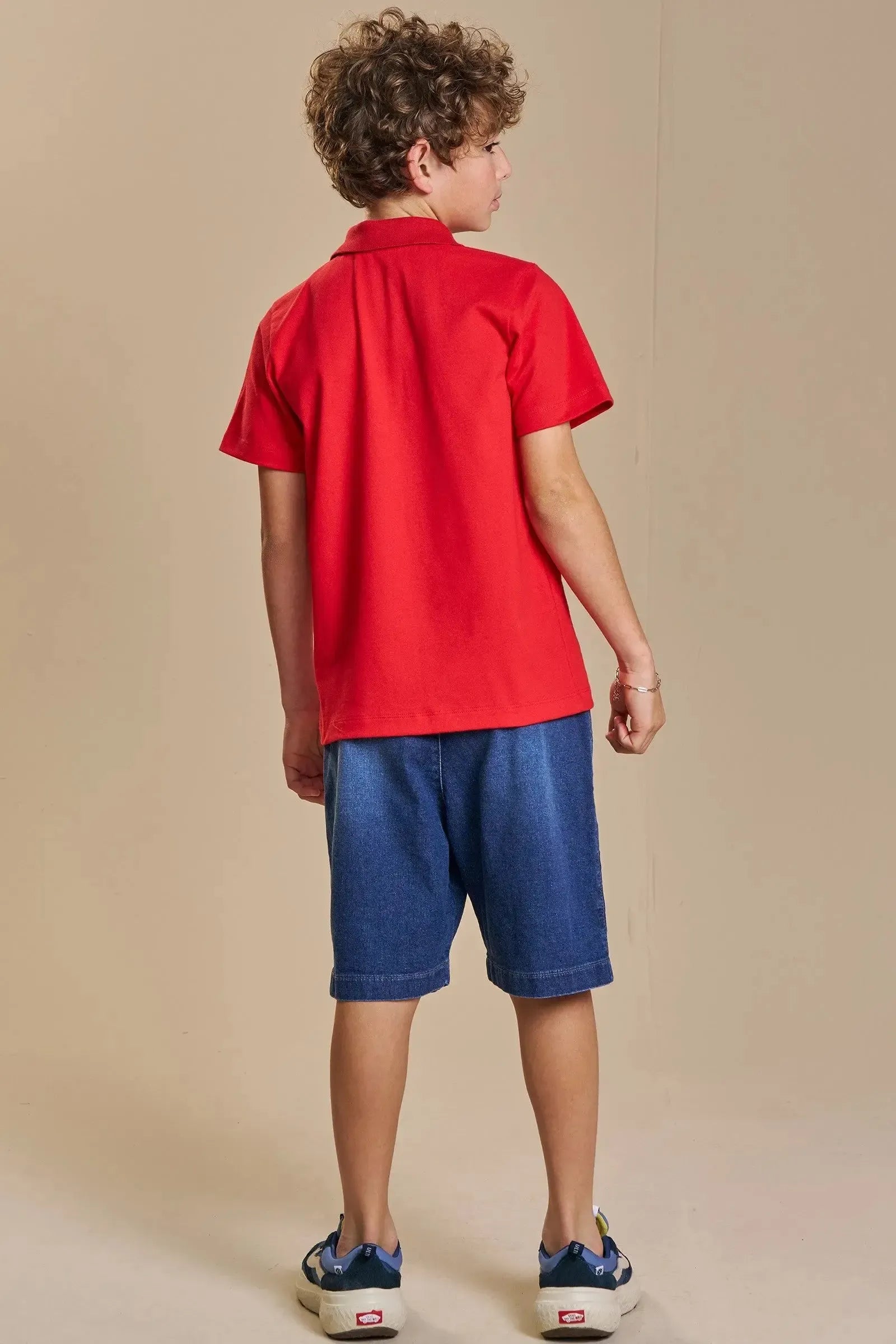 Camisa Polo em Piquet com Elastano 93896 Johnny Fox Teen Menino