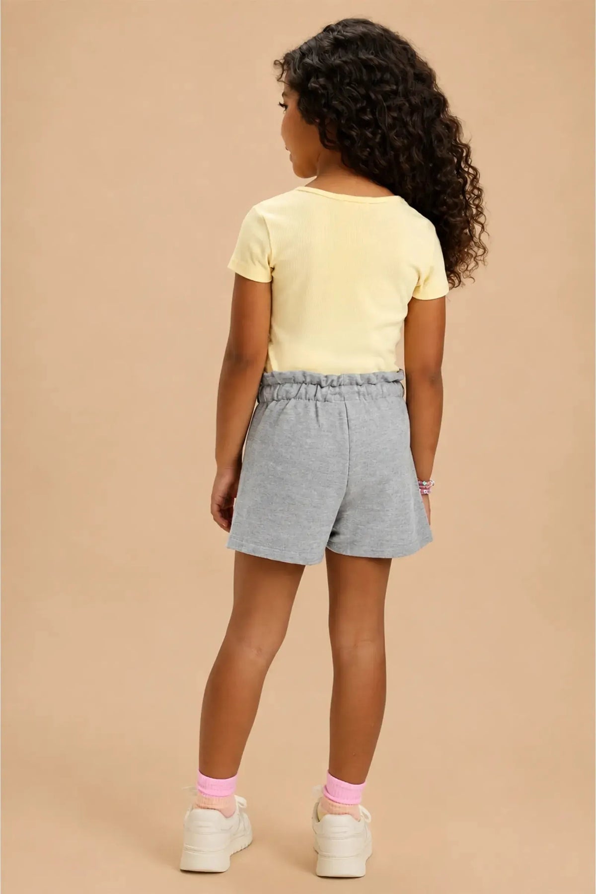 Shorts em Moletom sem Pelúcia 94350 Kukiê Infantil Menina