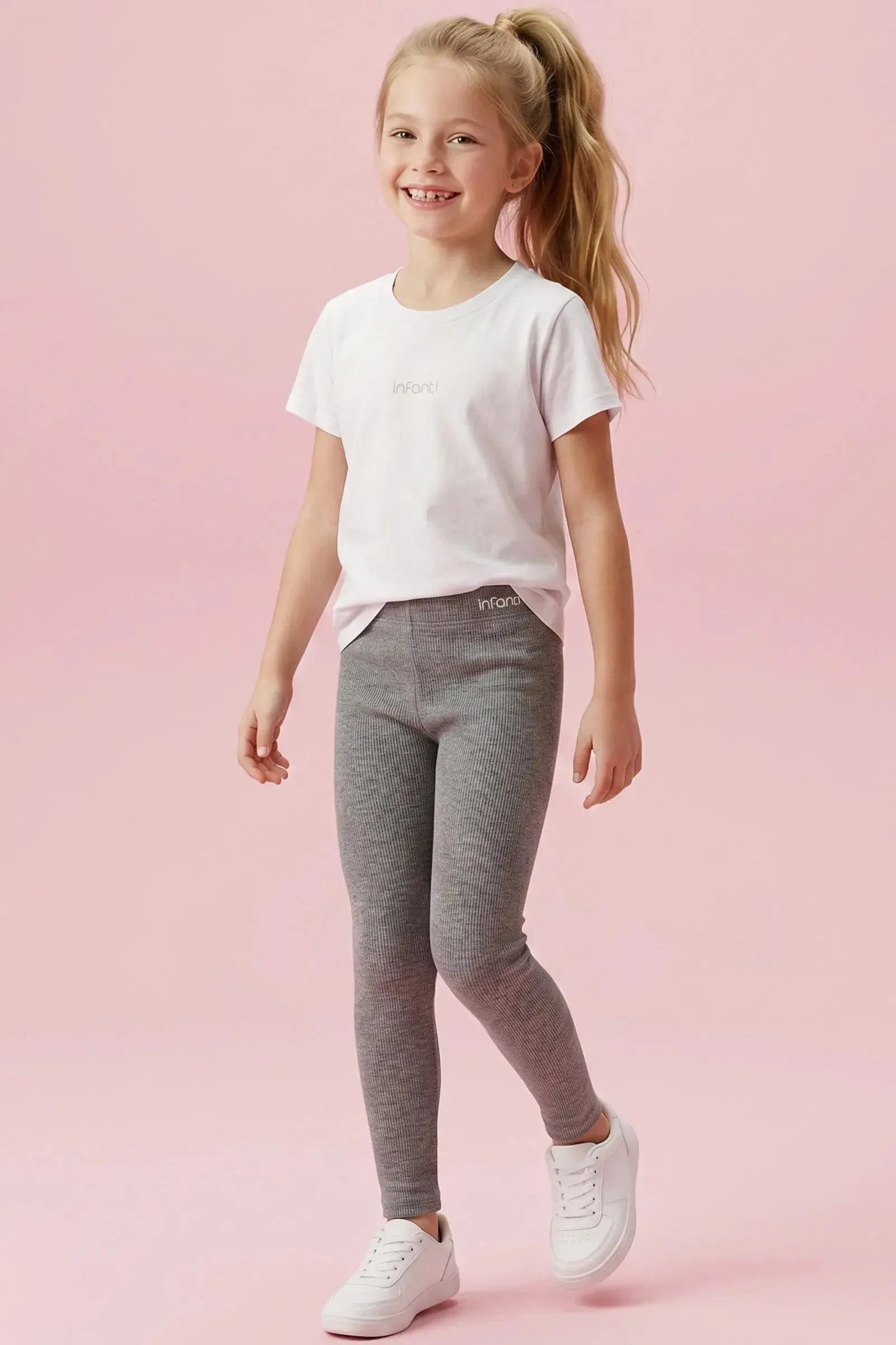 Calça Legging em Canelado Liz 94372 Infanti Infantil Menina