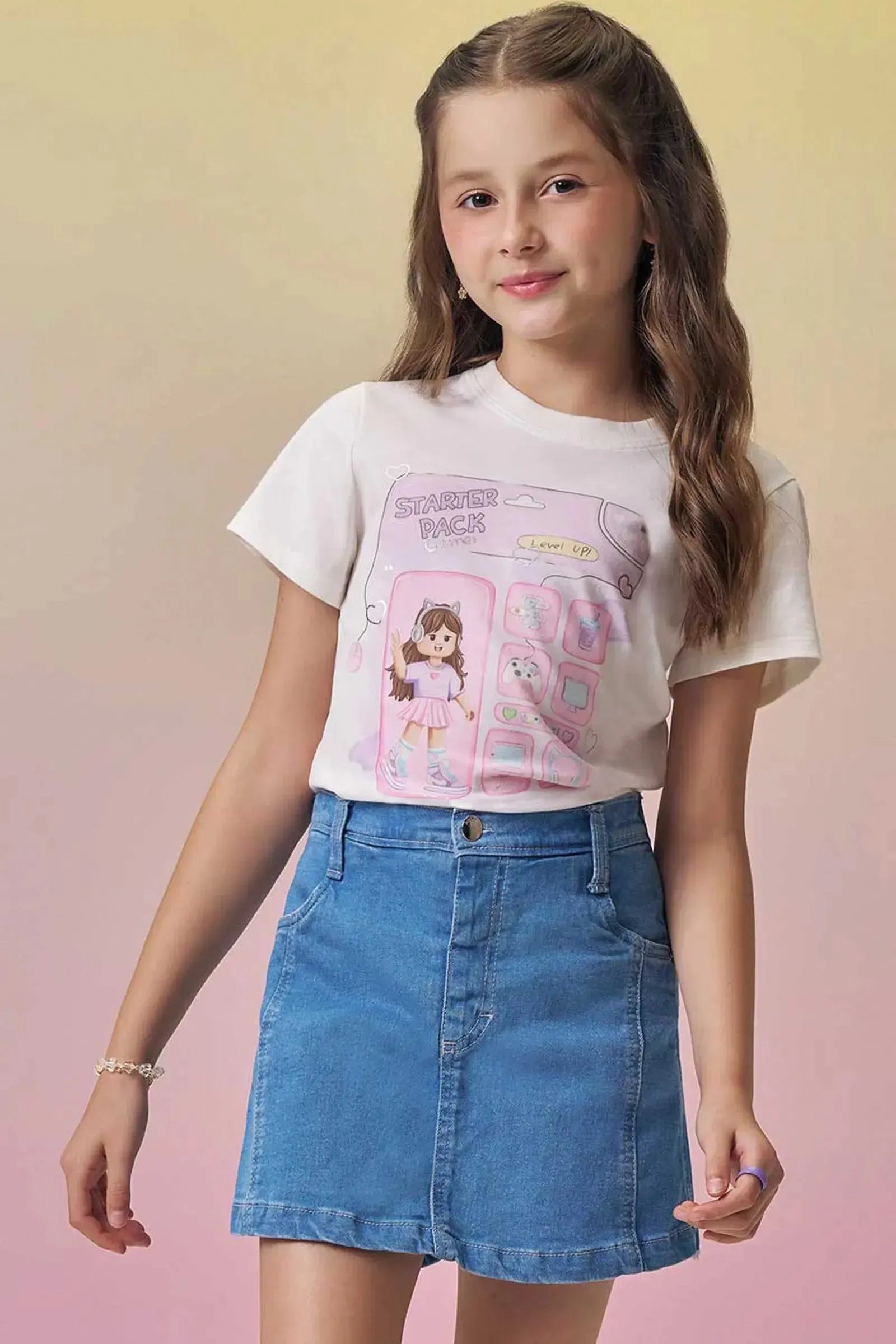 Blusa em Meia Malha 94587 Vic&Vicky Teen Menina