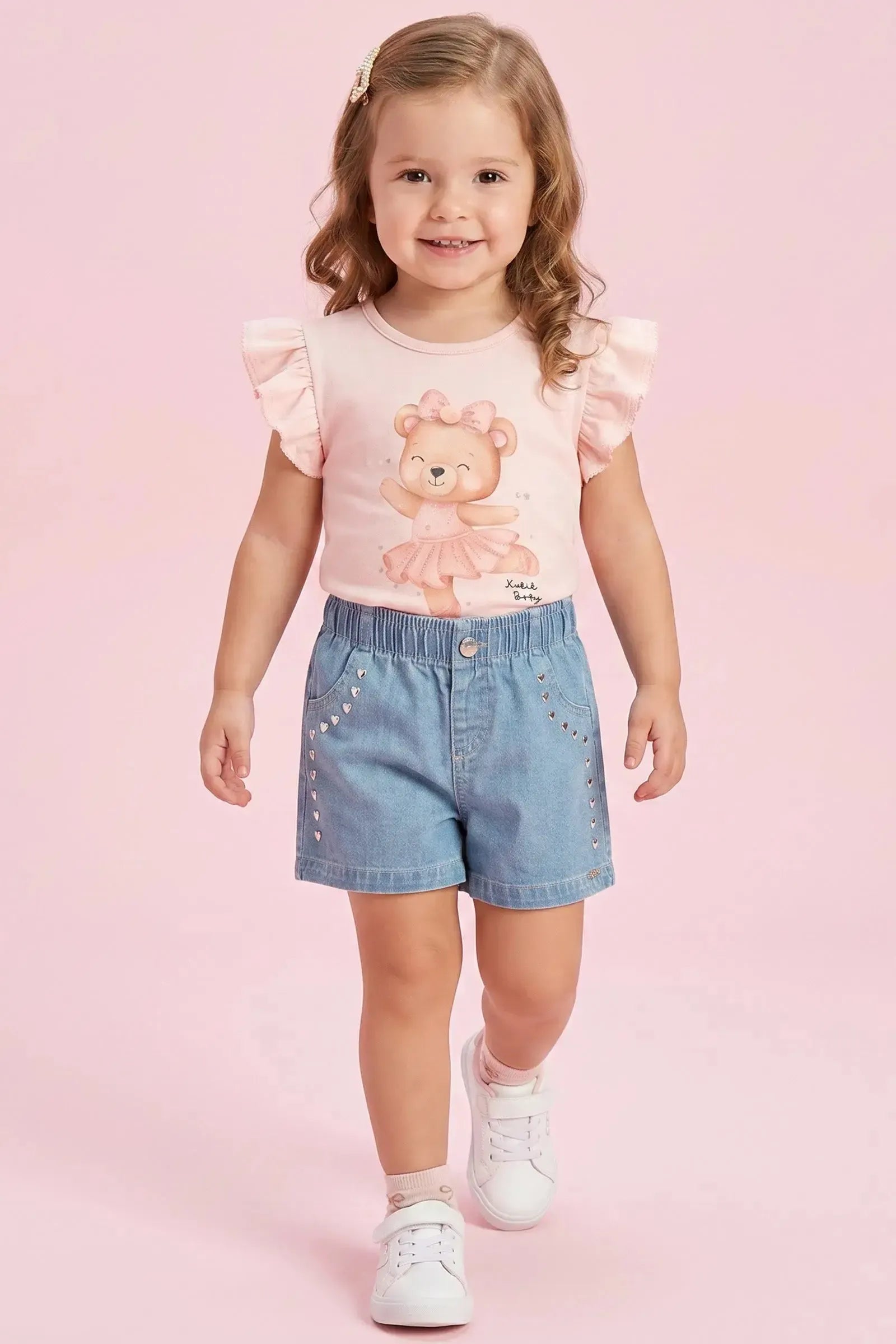Blusa em Cotton 94683 Kukiê Infantil Menina