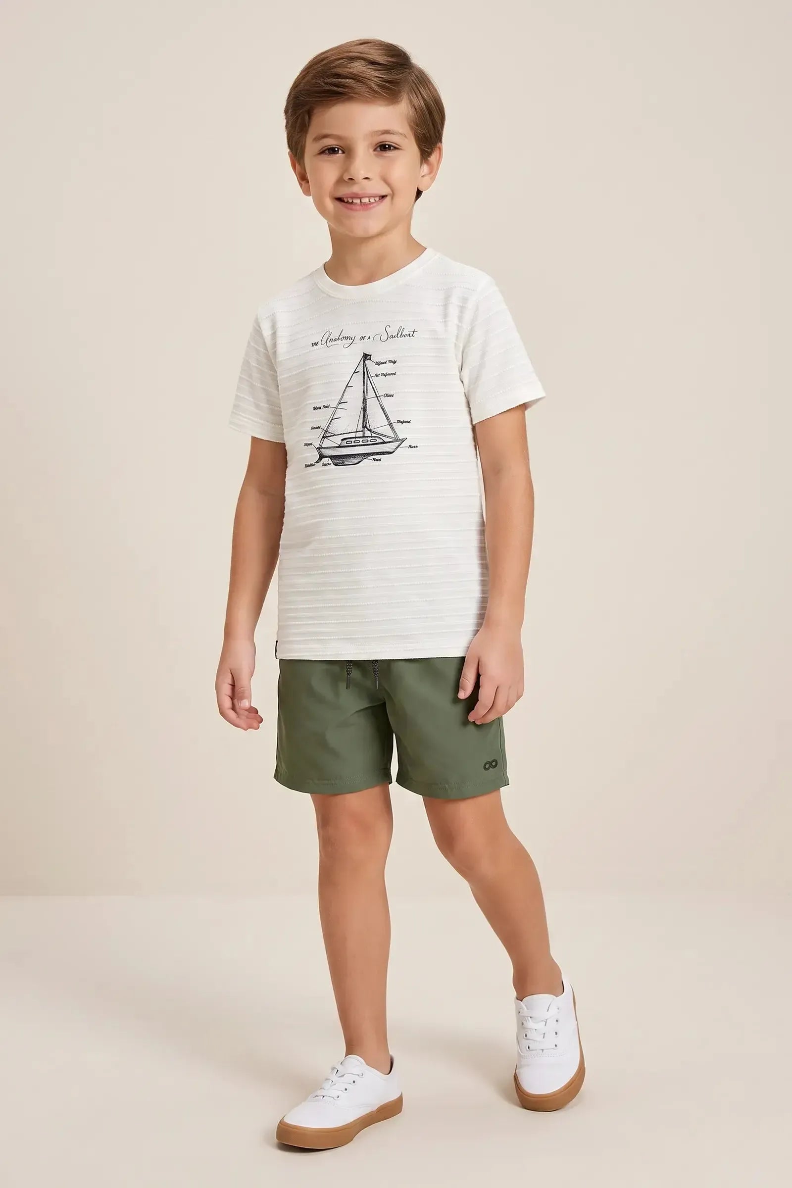 Bermuda em Hidronatic Supersoft Premium com Elastano 94720 LucBoo Infantil Menino