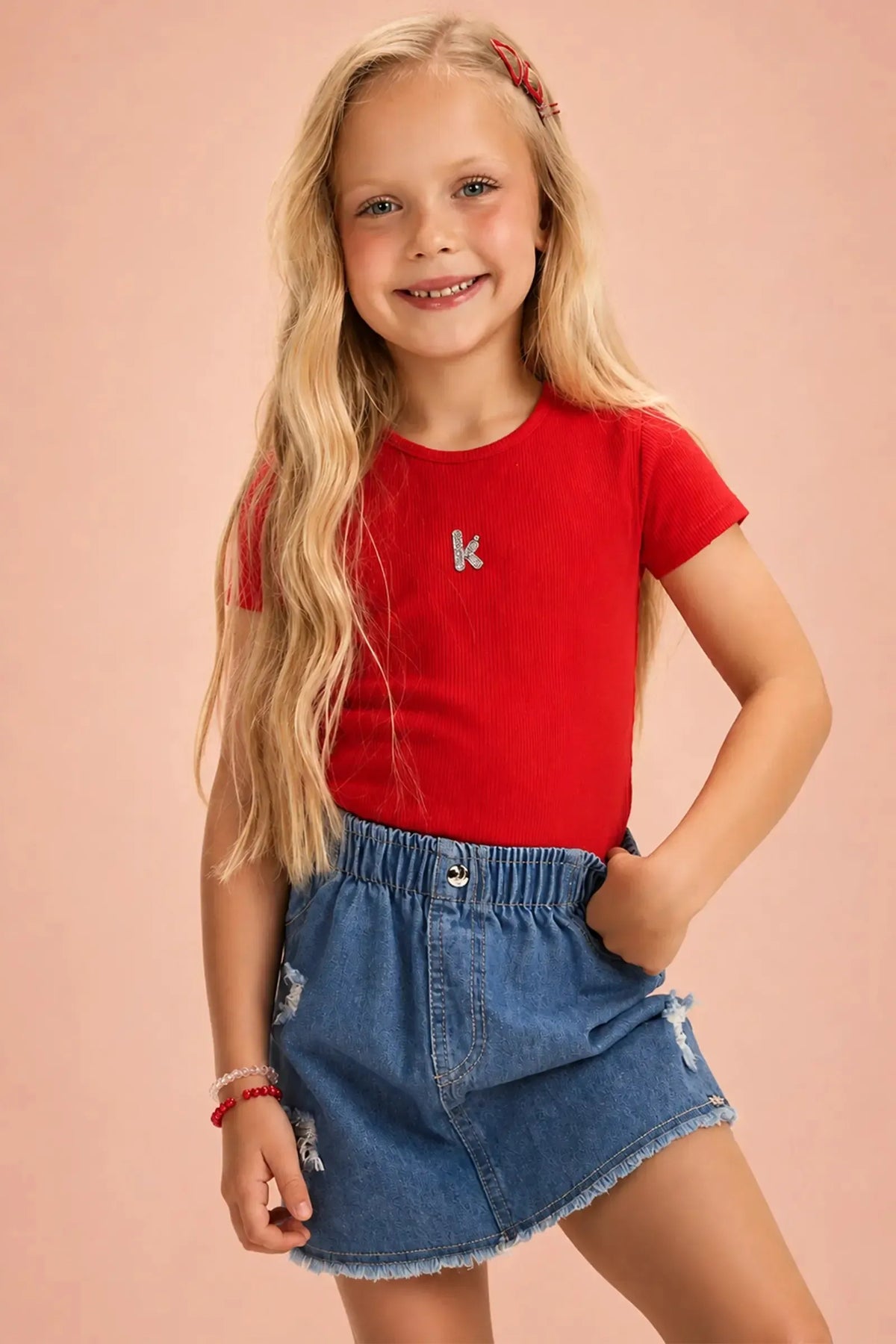 Blusa em Canelado Liz 94790 Kukiê Infantil Menina