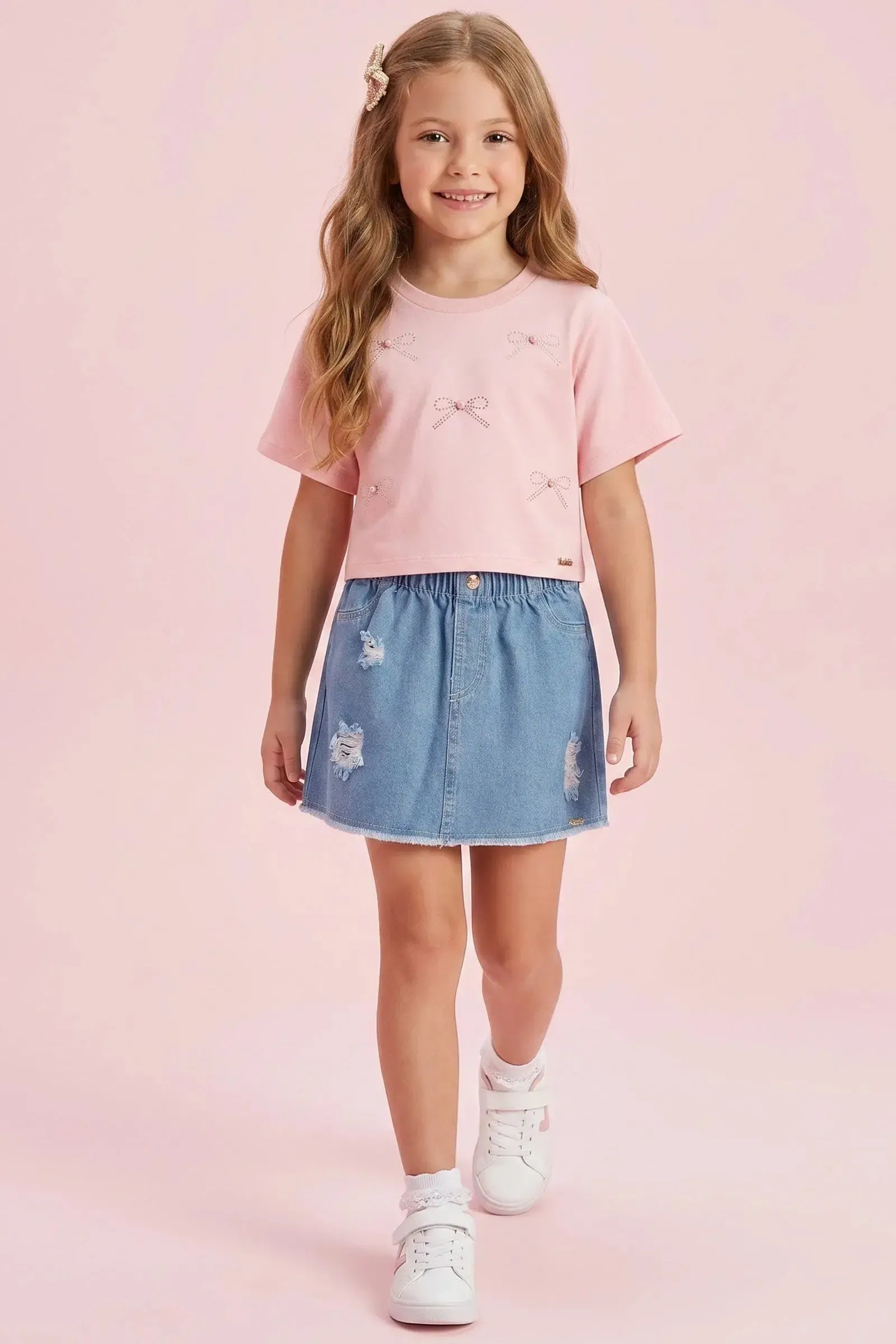 Blusa em Meia Malha 95076 Kukiê Infantil Menina
