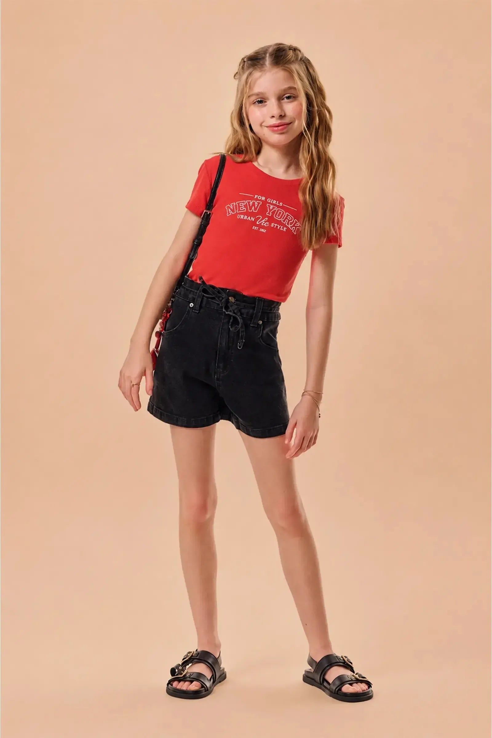 Blusa em Canelado Luna de Viscose 98029 Vic&Vicky Teen Menina