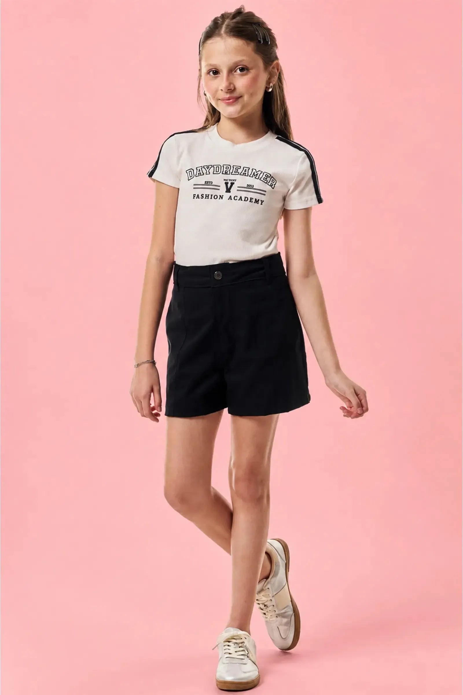 Shorts em Alfaiataria Tecno Cargo 95610 Vic&Vicky Teen Menina