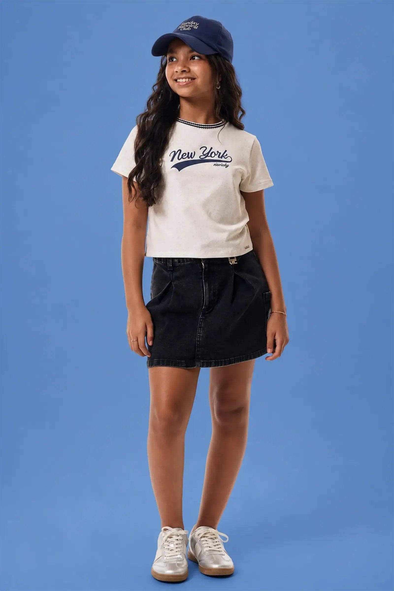 Saia Cargo em Jeans com Elastano 95637 Vic&Vicky Teen Menina