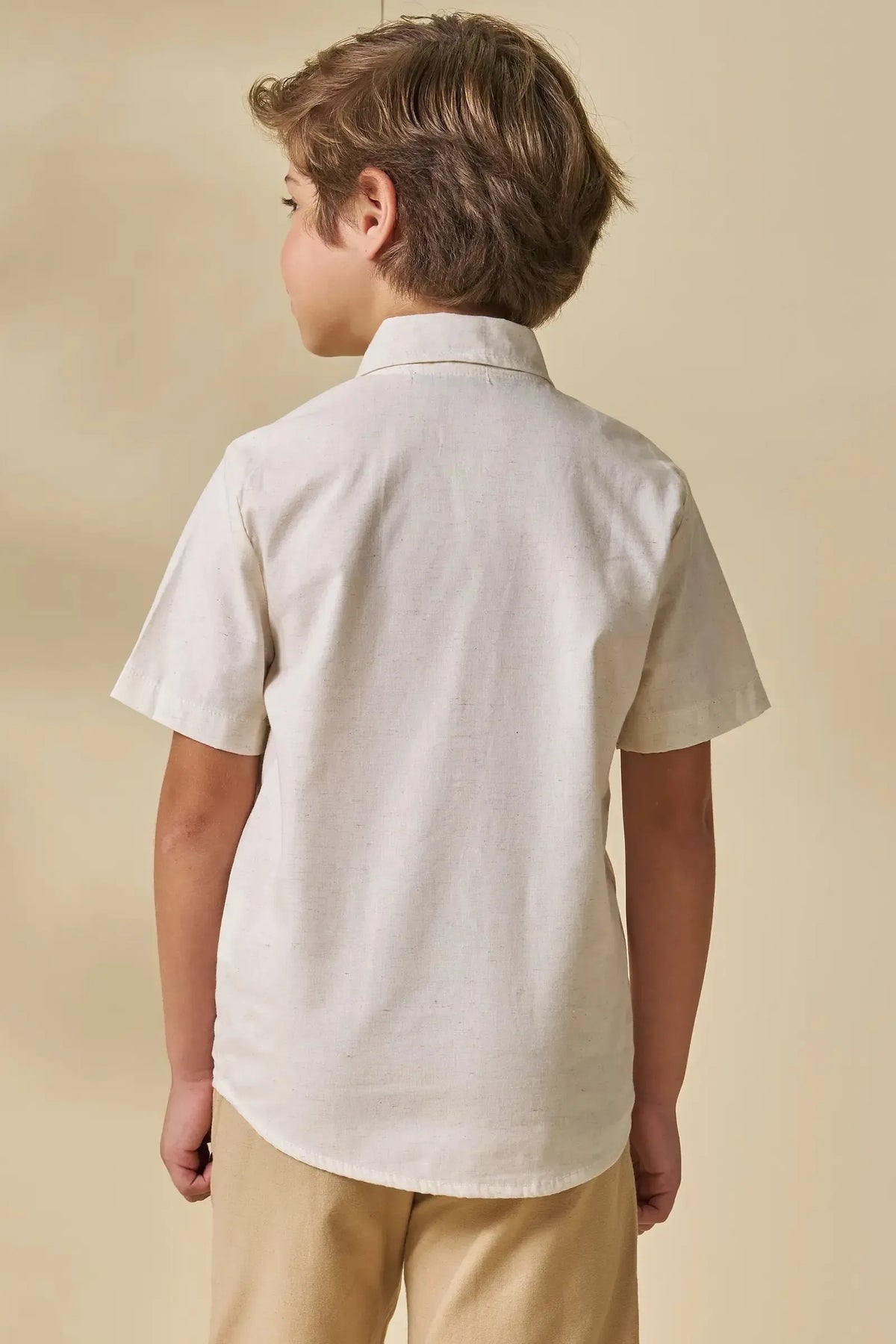 Camisa em Linho Deluxe 96537 LucBoo Infantil Menino