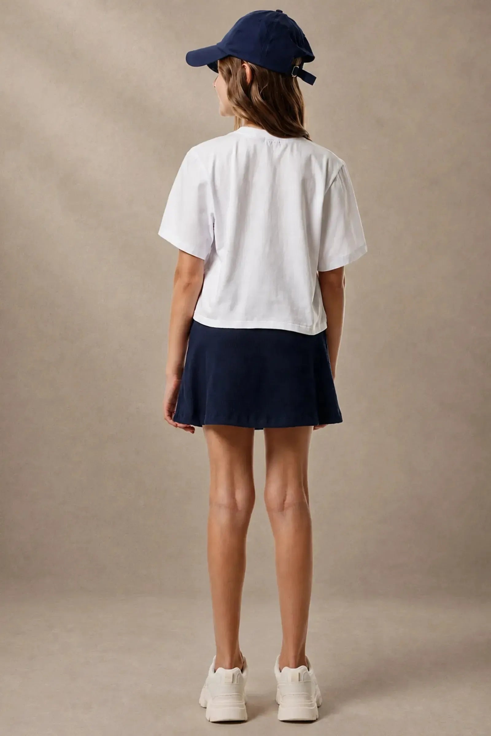 Conjunto de Blusa em Meia Malha e Saia em Soft Line com Shorts Embutido 96912 Vic&Vicky Teen Menina