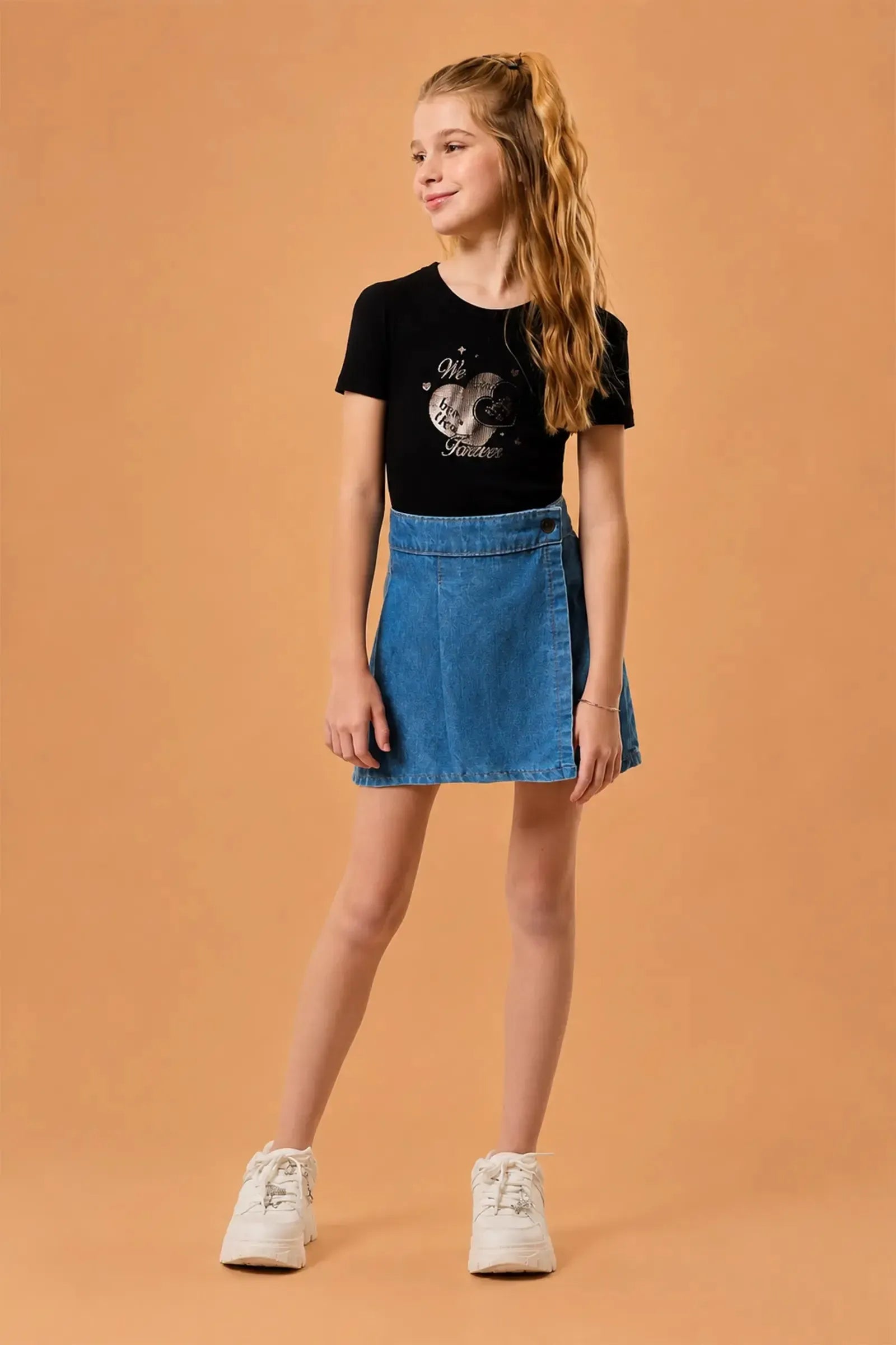 Blusa em Canelado Luna de Viscose 98030 Vic&Vicky Teen Menina