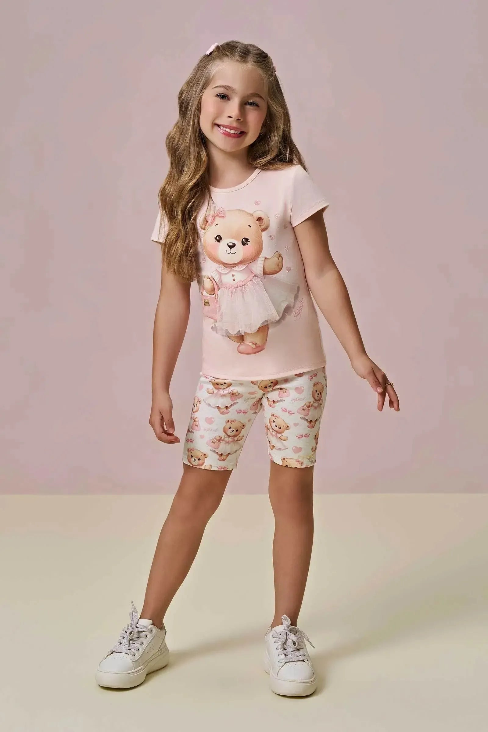 Bermuda Biker em Fly Tech 95824 Infanti Infantil Menina